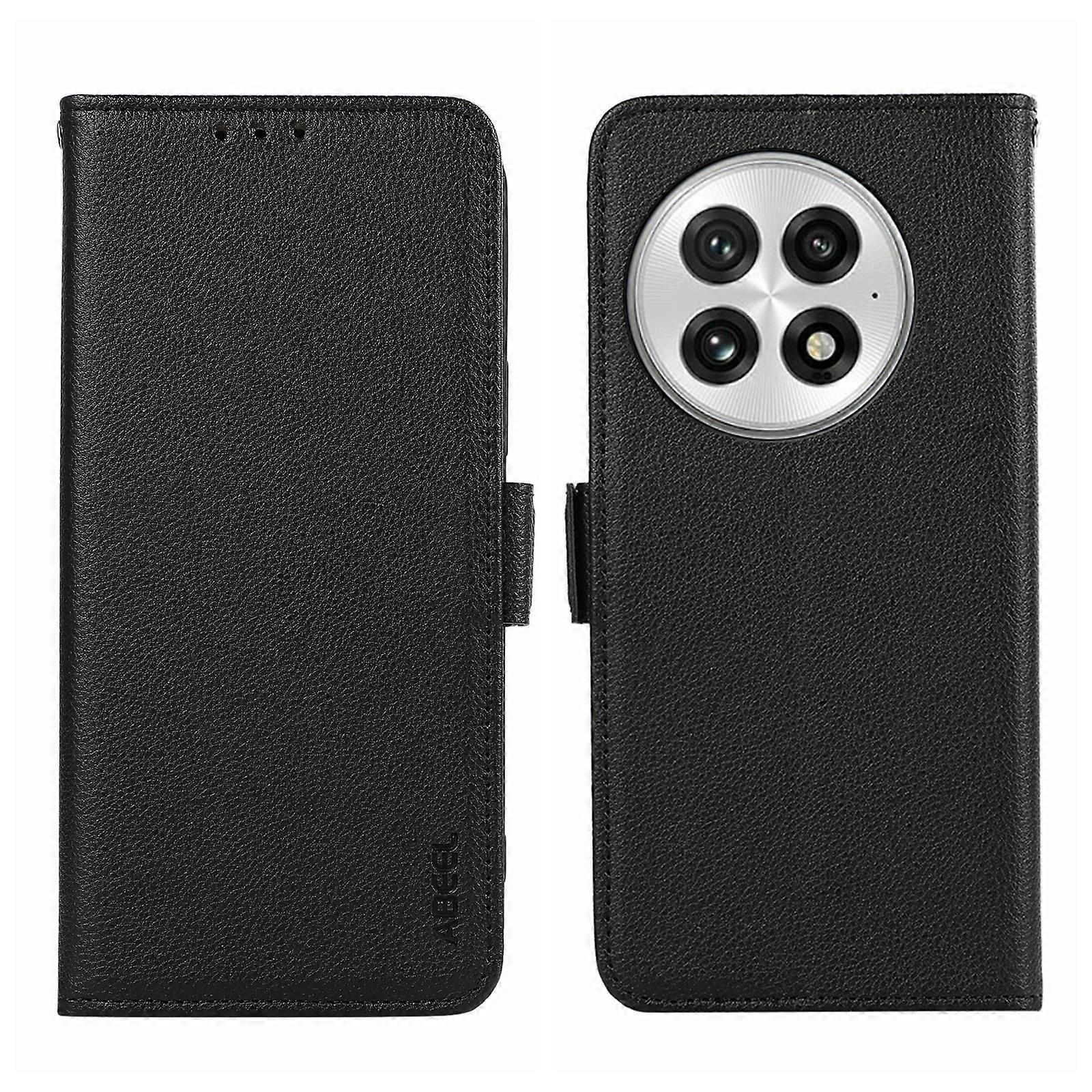 ABEEL Side-Magnetic Litchi Pattern Leather RFID Phone Case