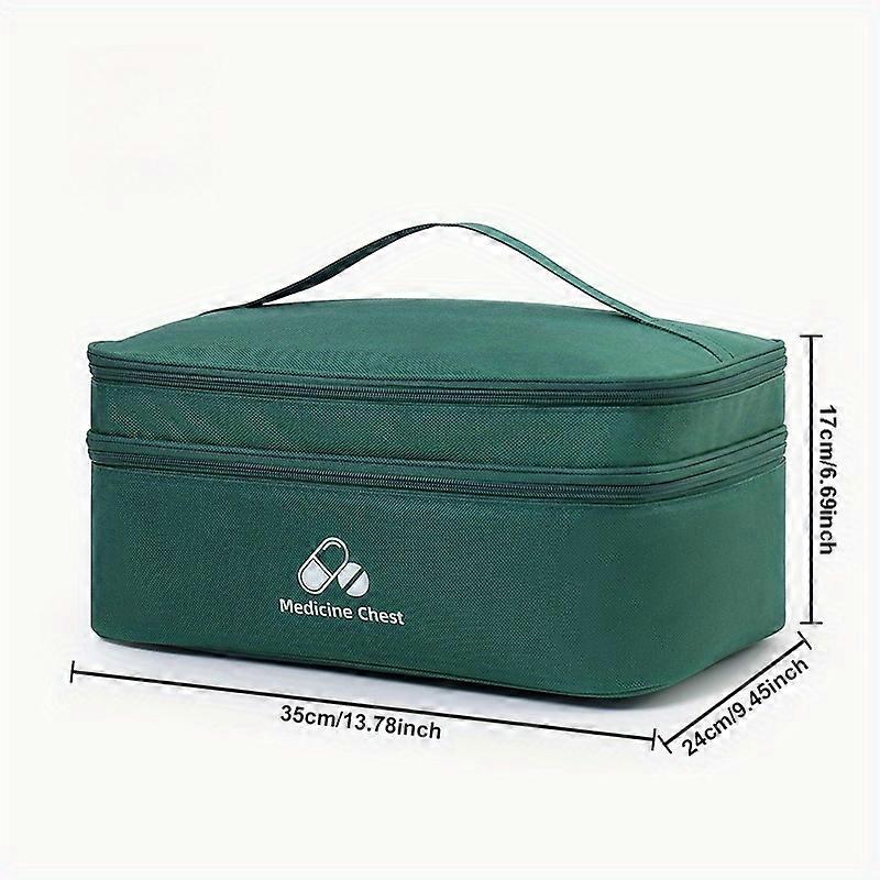 [1pcポータブルメディシンオーガナイザー] 1pcポータブルメディシンオーガナイザージッパー付きレッドポリエステルピルボックス
