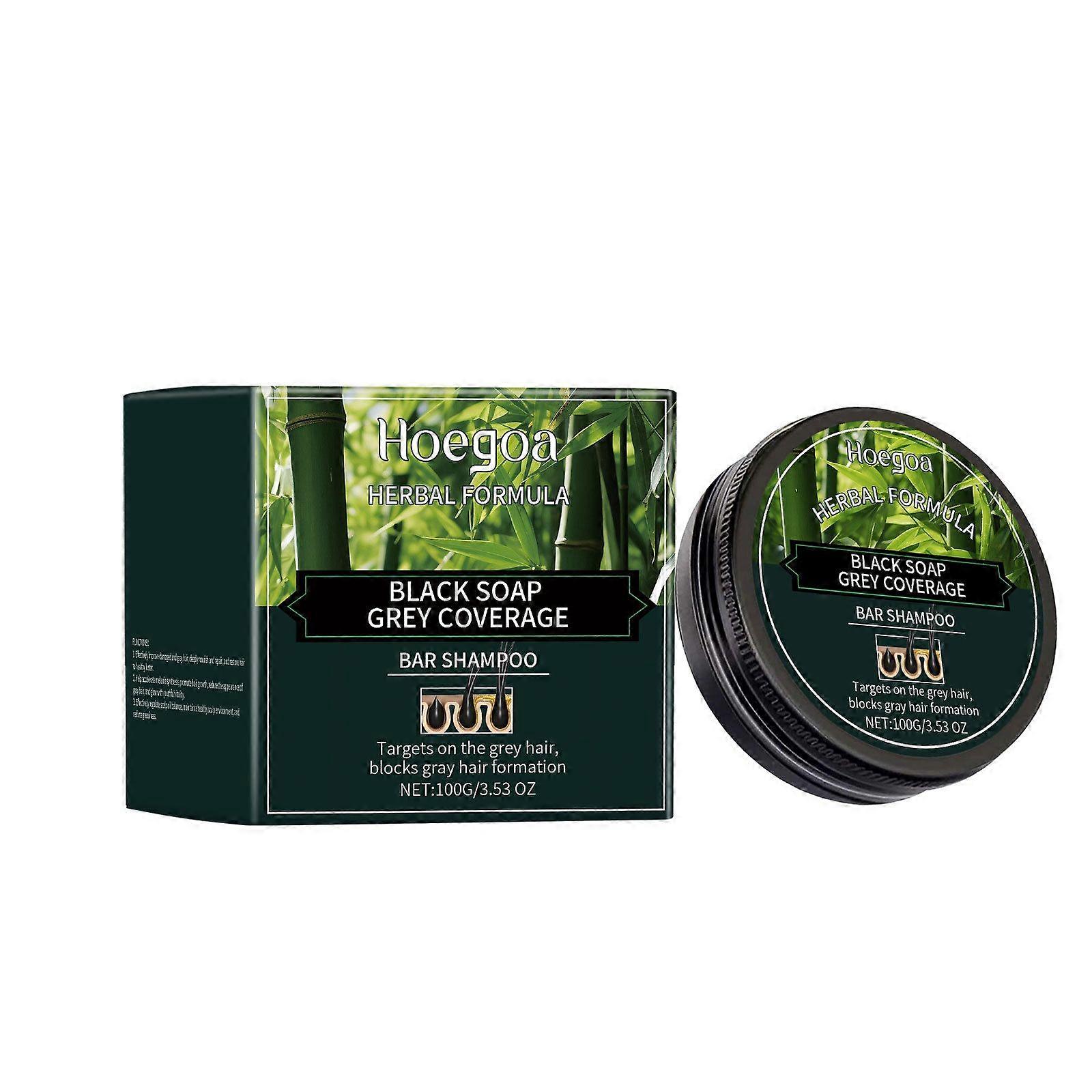 Hoegoa bamboo charcoal shampoo soap nourishes and cares for hair hydration and smoothness and gentle repair