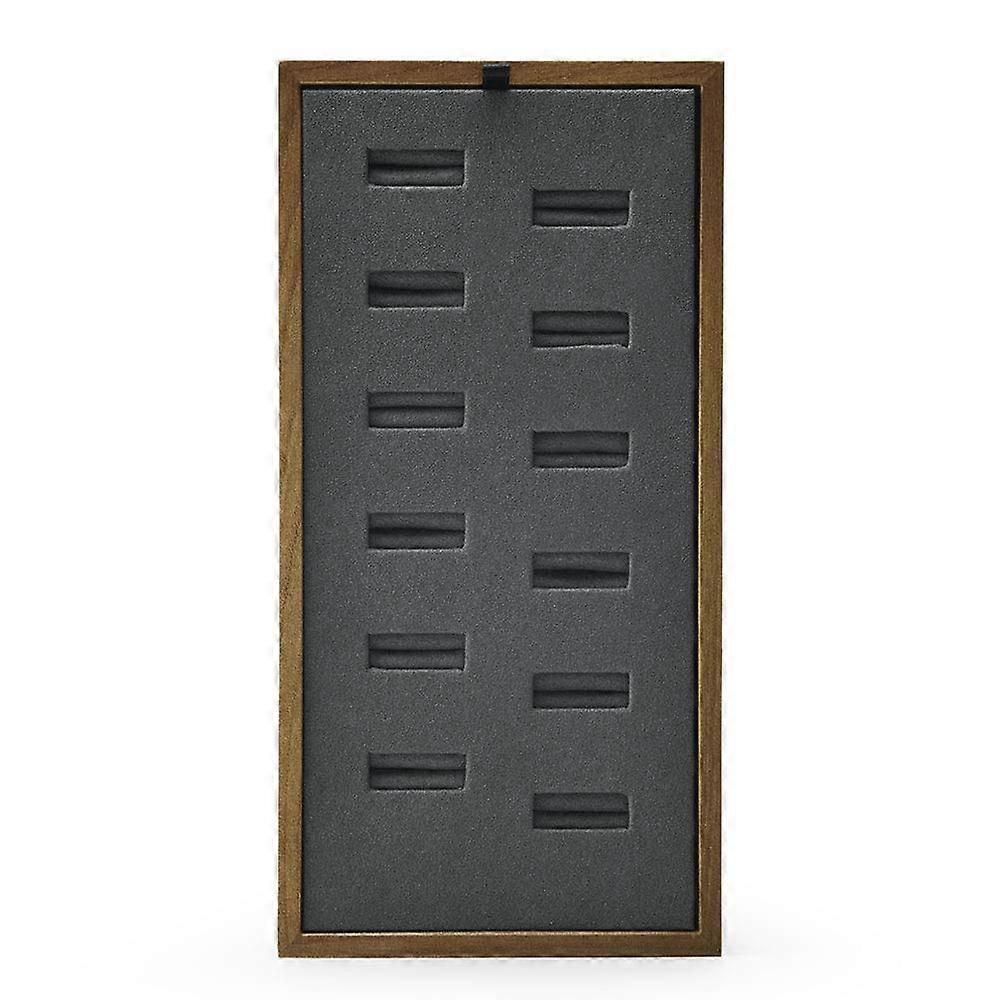 Solid wood jewelry tray 12-grid ring storage box Organizing tools