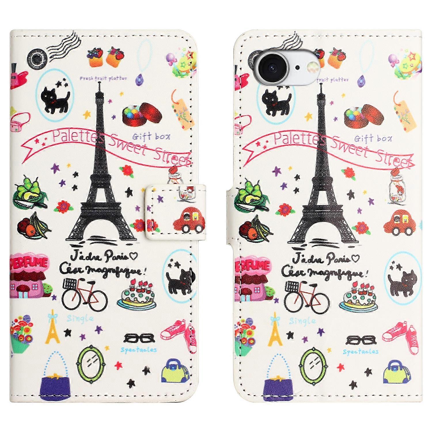 For iPhone 16e Case Pattern Print PU Leather Wallet Phone Cover