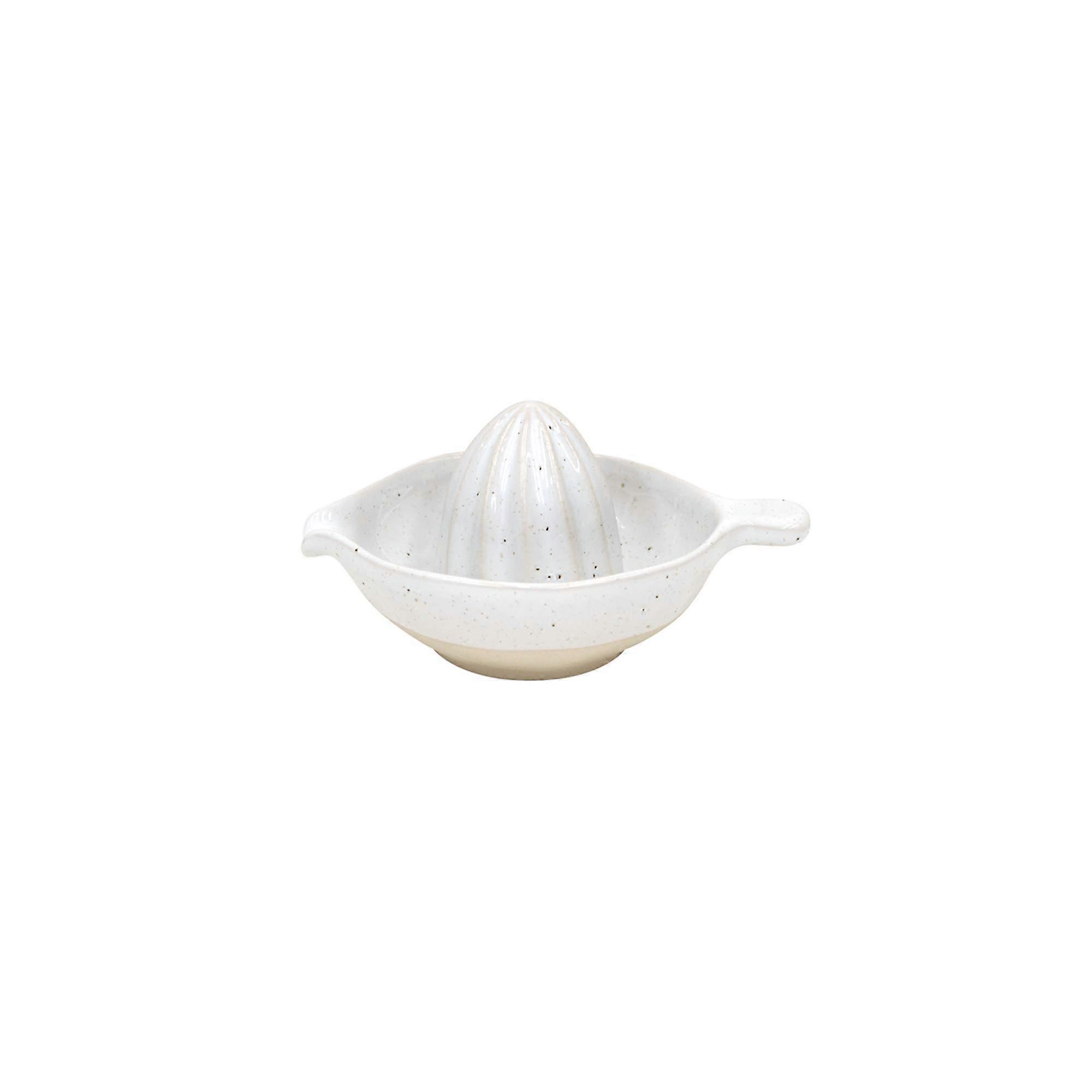 7-Inch Ceramic Juicer for Citrus - Microwave-Safe Citrus Squeezer, Dishwasher Safe, Easy to Clean, White