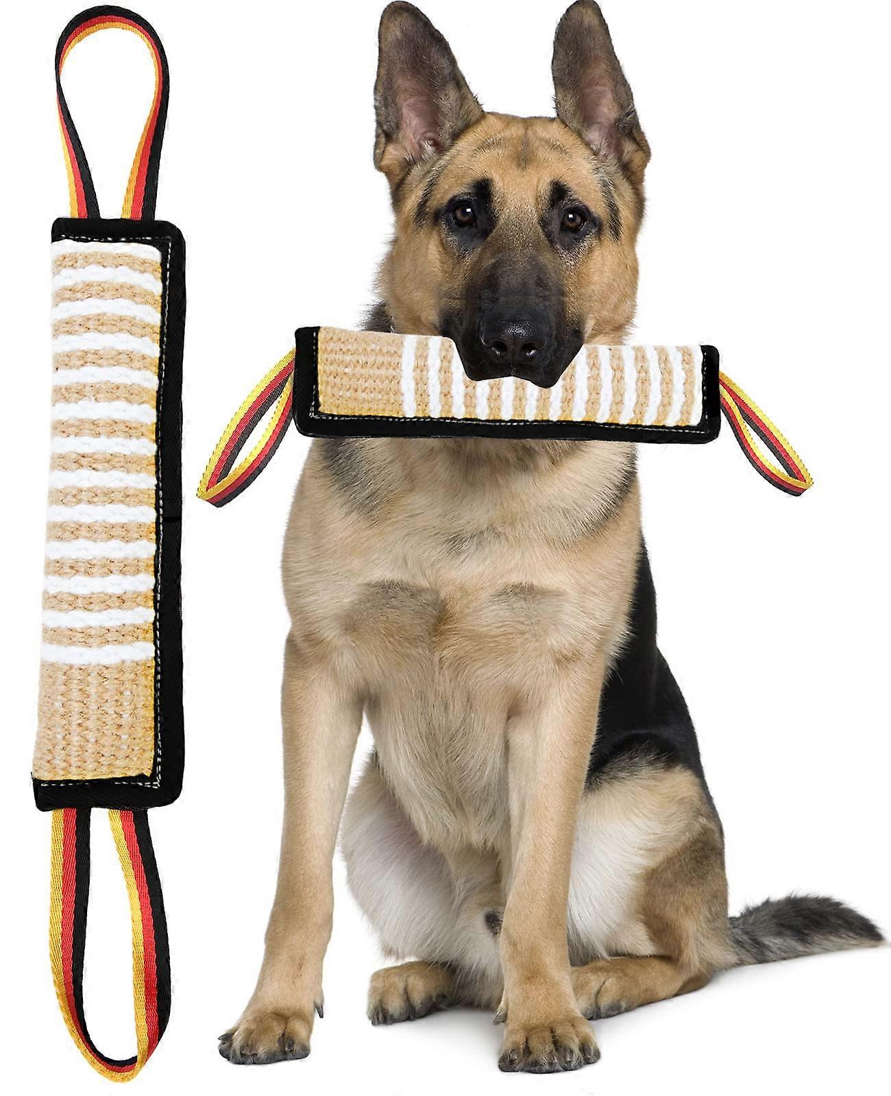 Bite-resistant double-flag interactive dog tug-of-war toys