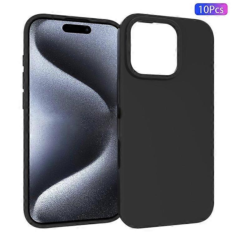10Pcs  /  Pack Compatible For iPhone 16 Pro Max Case Matte TPU Shockproof Phone Back Cover