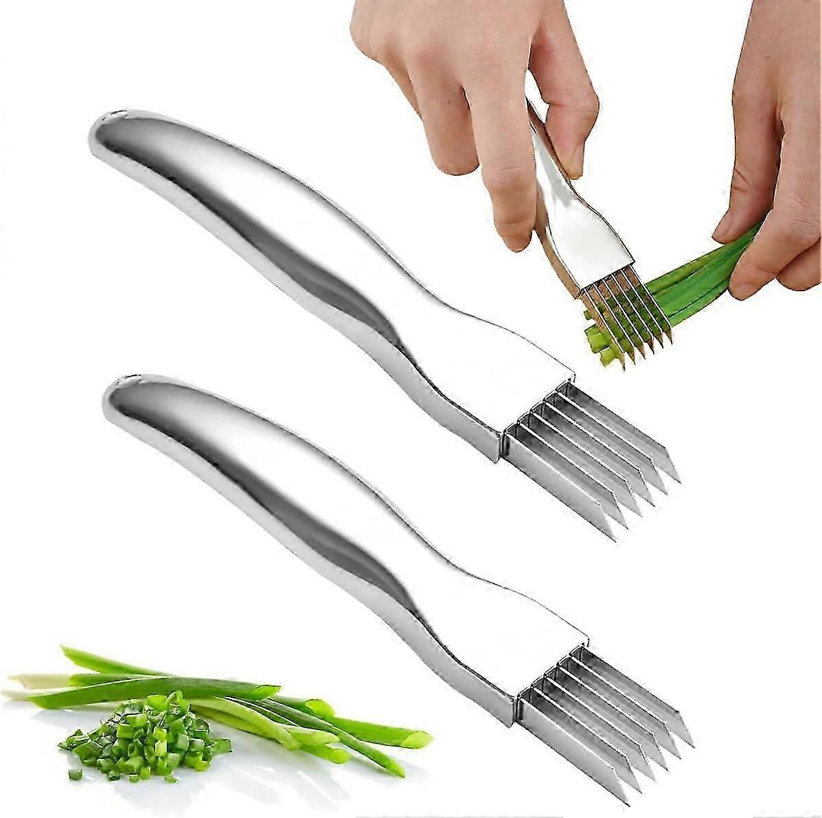 2 PCS Stainless Steel Vegetable Cutter,Vegetable Shredded Knife and Kitchen Sharp Multifunctional Tool
