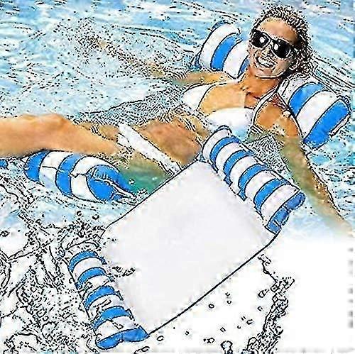 Cinsey 4 In 1 Inflatable Pool Hammock - Inflatable Mattress - Pool Seat - Portable Chairs (blue+white) - JA