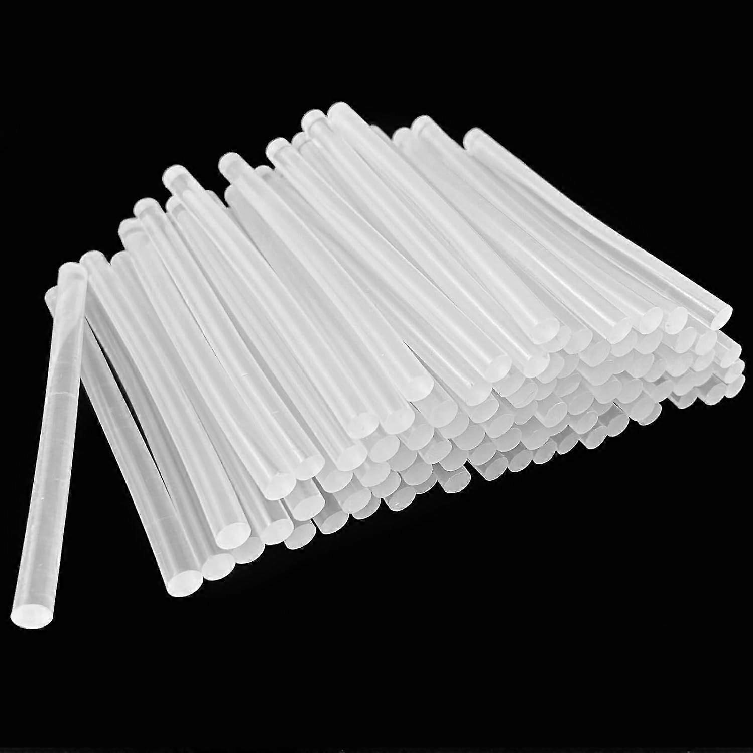 100 Pieces Transparent Hot Glue Sticks 7x100 mm, Clear Adhesive for Hot Glue Gun, Solvent Free, Fast Drying, for Festival Decoration, DIY, Crafts