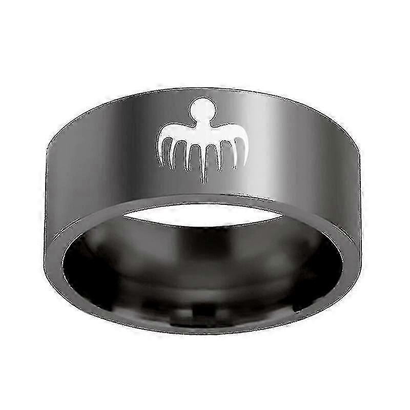 新しいトレンディなジェームズボンド007幽霊リングメンズリングファッション金属ポリッシュゴーストパターンリングアクセサリーパーティージュエリー-ブラック-12