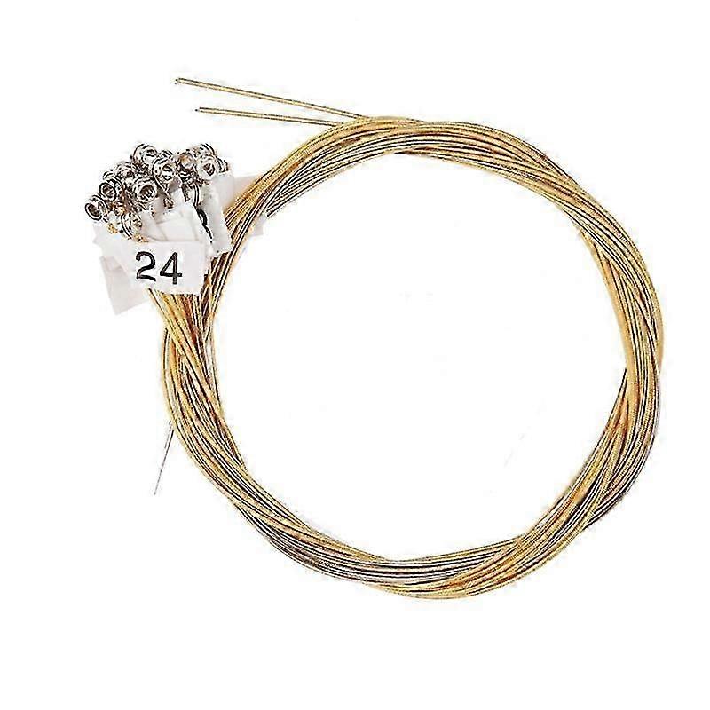 24 Strings Replacement Metal String for Lyre Harp, New Replacement Strings, Brighter and More ,24St