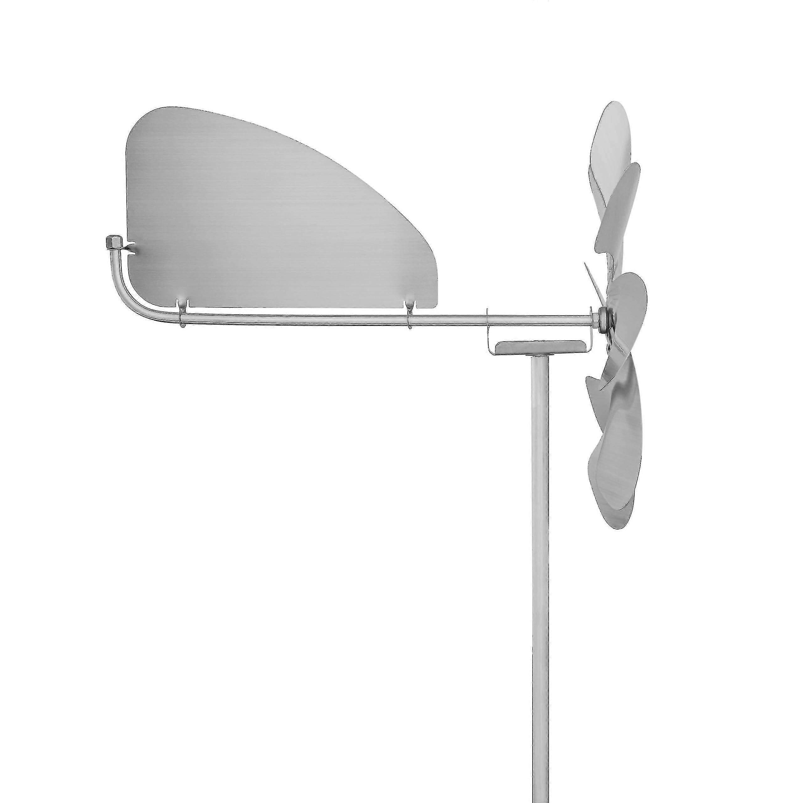 ステンレス製風車(ローター径28cm)、ボールベアリング、風向計付き(360回転可能)