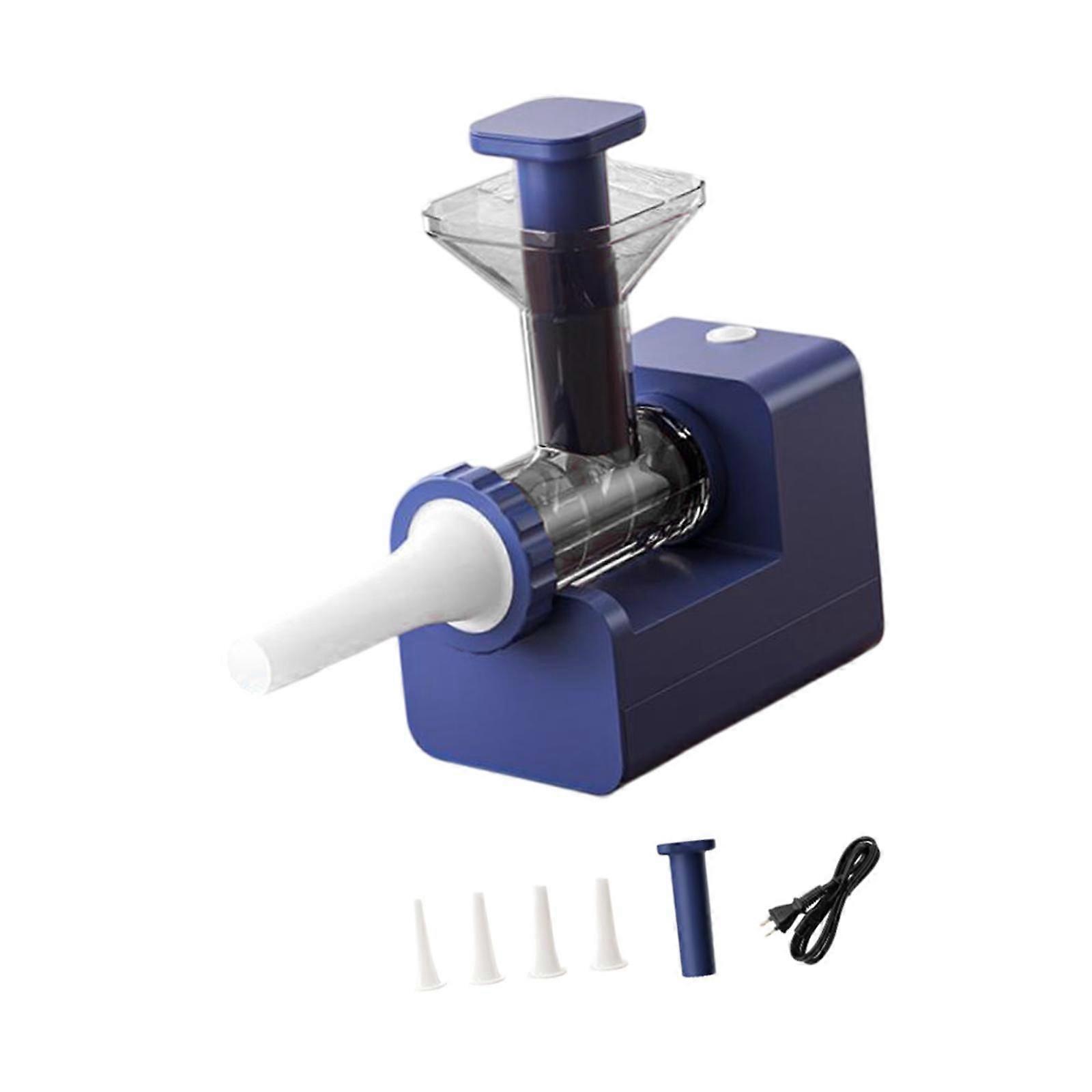 Electric Sausage Stuffer Homemade with 4 Stuffing Tubes for Home Kitchen Use Blue