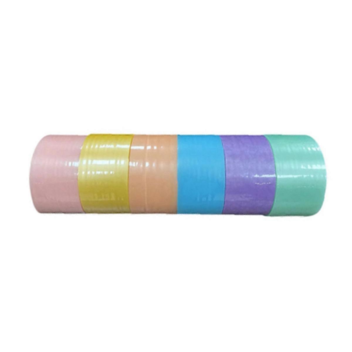 6pcs Sticky Ball Tape Adhesive Tapes Colored Kid Scrapbook DIY Sticky Ball Stress Relaxing Ball Tap