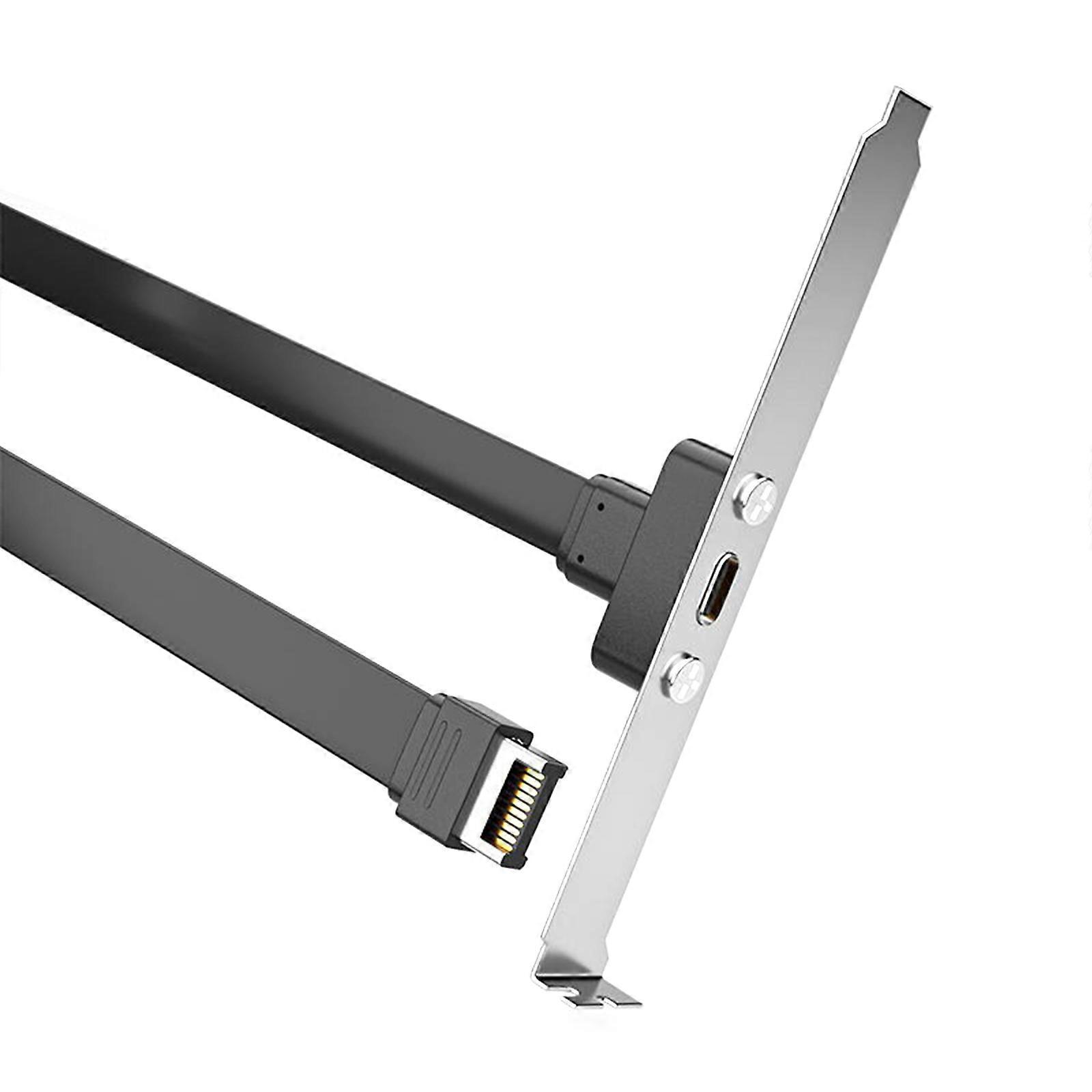 USB 3.1  TypeE to Type C Front Panel Cable 10Gbps Fast Speed with Protective Baffle for PC