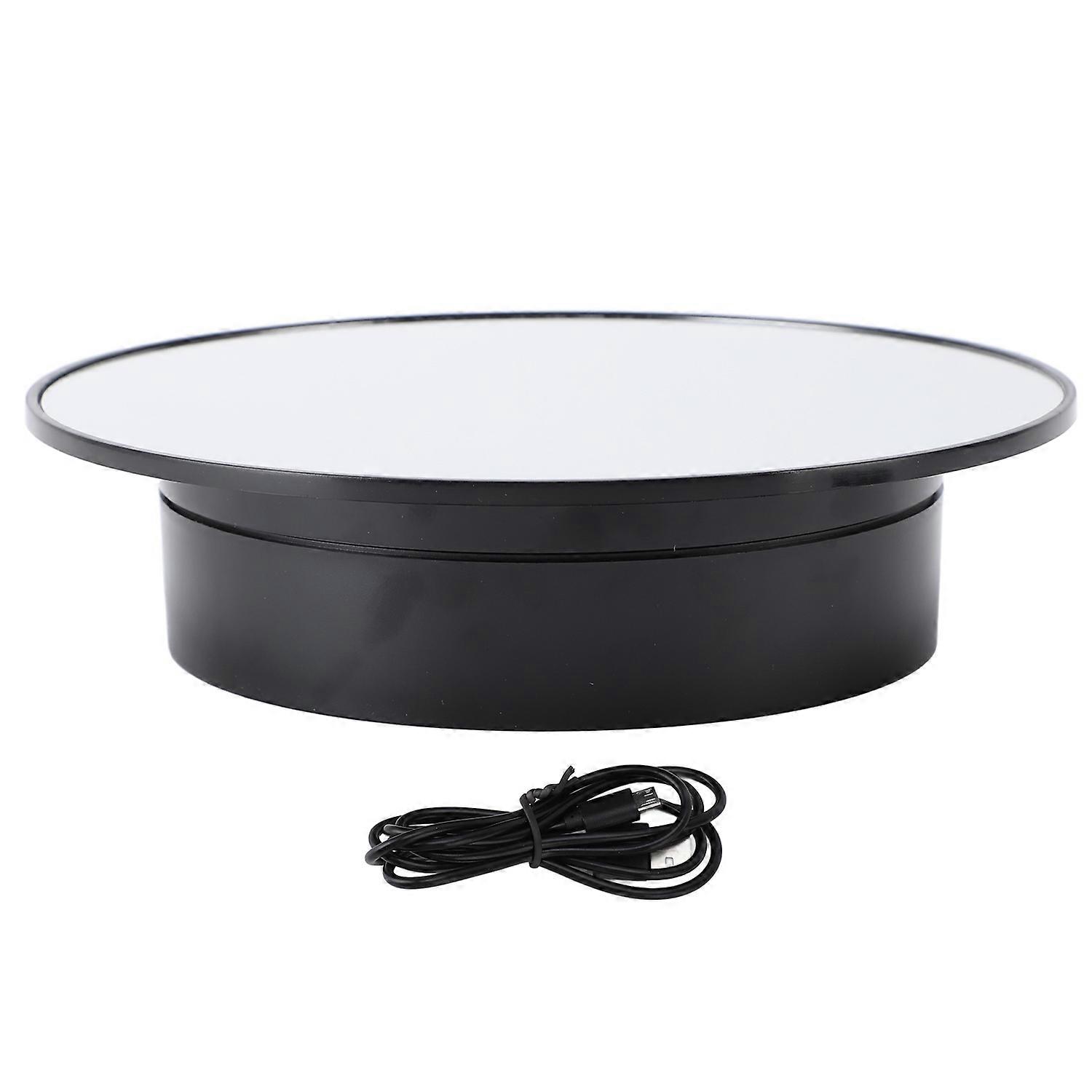 Motorized Rotating Display Stand Black 8.8lb Load Bearing Low Noise USB Battery Powered Turntable Di