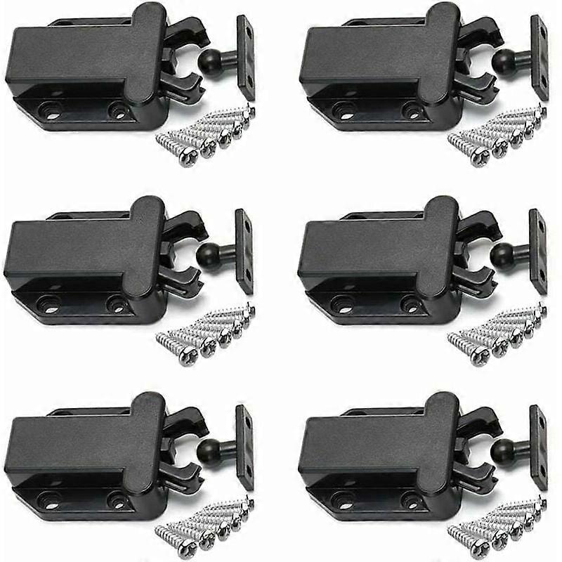 Pcs Push to Open Touch Release Cabinet Latches Non Magnetic Drawer Latches Cupboard Furniture Door Touch Latch Black