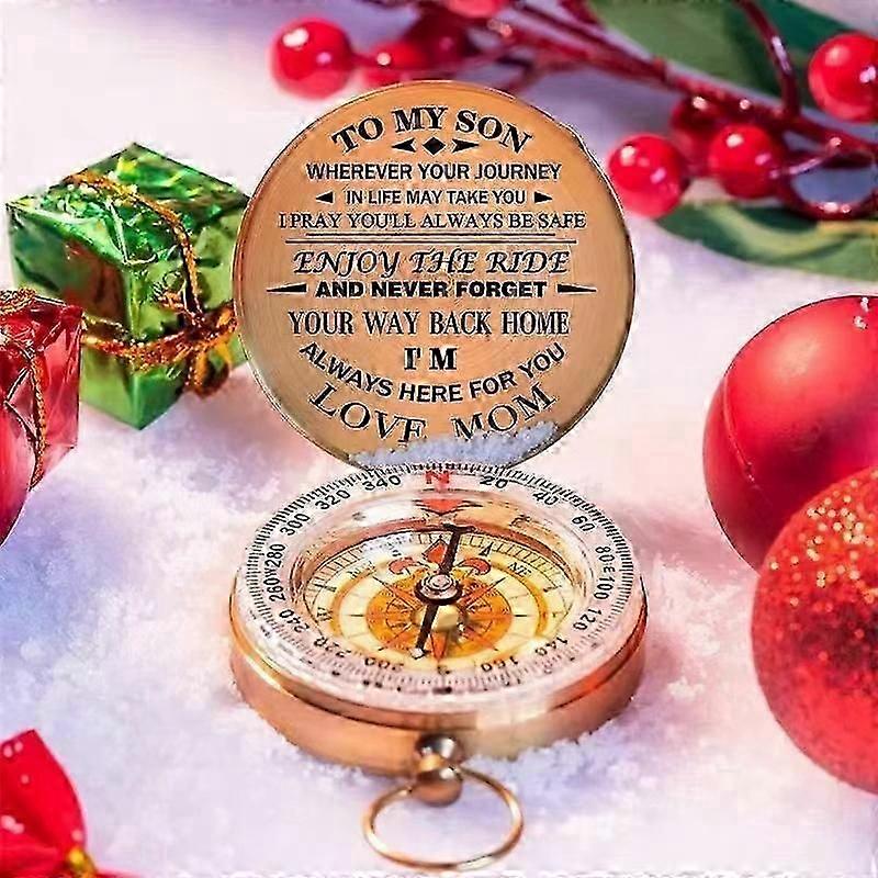 أمي لابنه استمتع بركوب البوصلة النحاس البوصلة هدية عيد الميلاد لابن خمر نمط