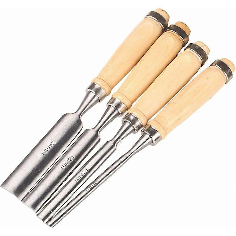 Alloy Chromium Vanadium Steel Wood Chisel, Inner Edge Woodworking Gouge Set For Woodworking, Hardwood Ash Handles With Lightweight Handle Clamped