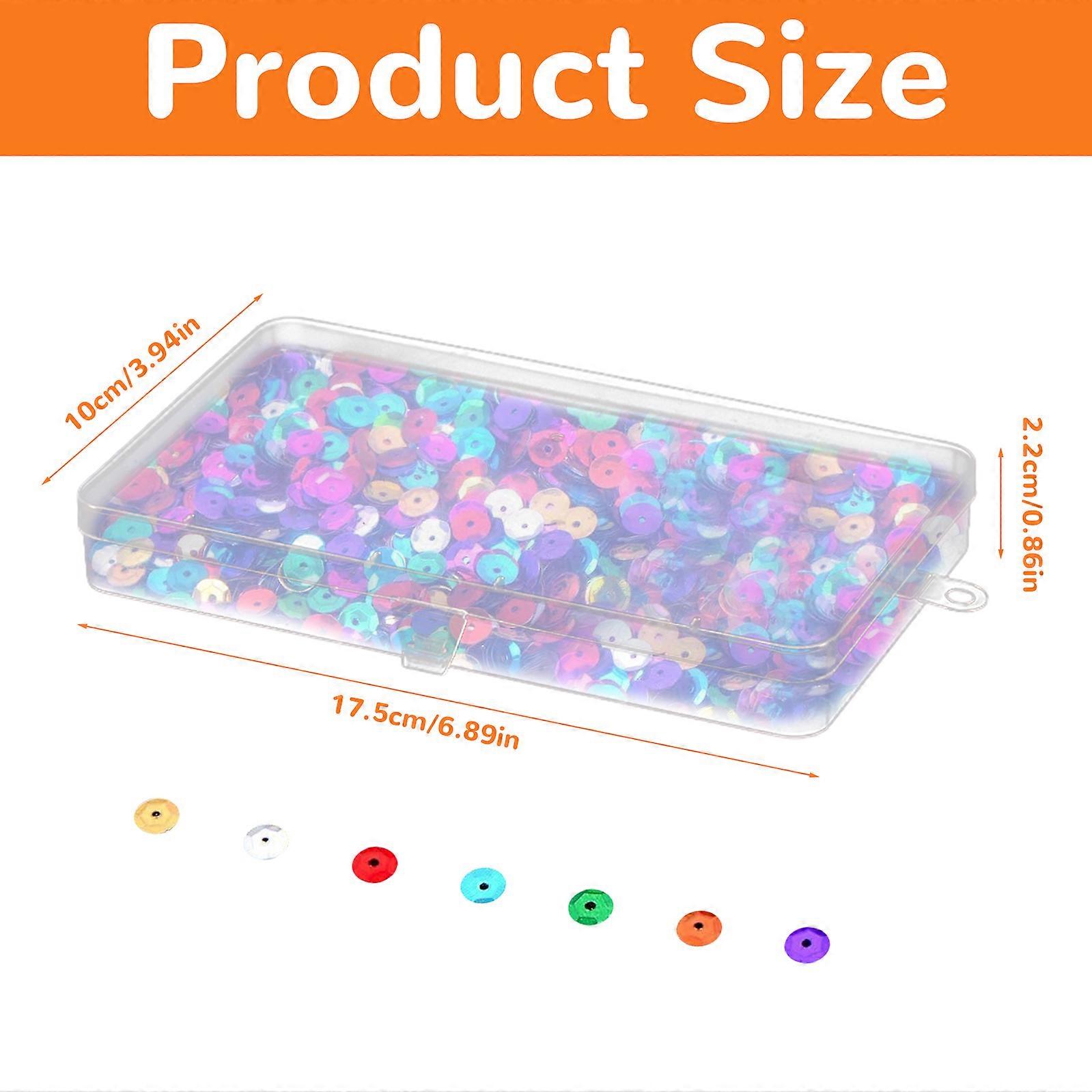 Pvc Material Craft Sequins, Easy To Apply Diy Sequins With Storage Box For Festival Decorations, Jewelry Making And Embroidery Sequins In Mixed