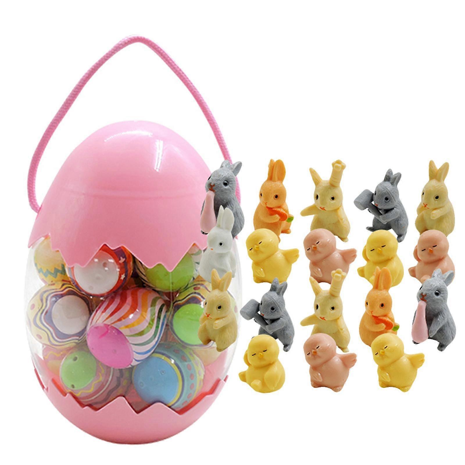 18x Easter Eggs Decorative Cute Bunny Durable Rabbits for Game Gifts Easter