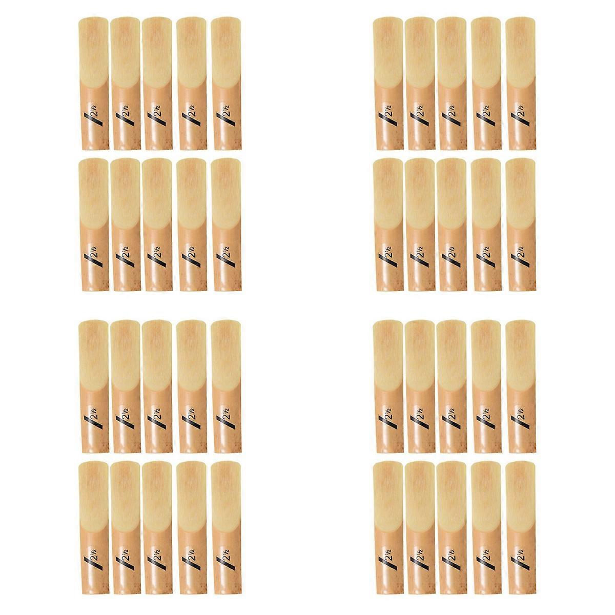 40Pcs Clarinet Reeds Strength 2.5 2-1/2 Bamboo Woodwind Instrument Parts & Accessories