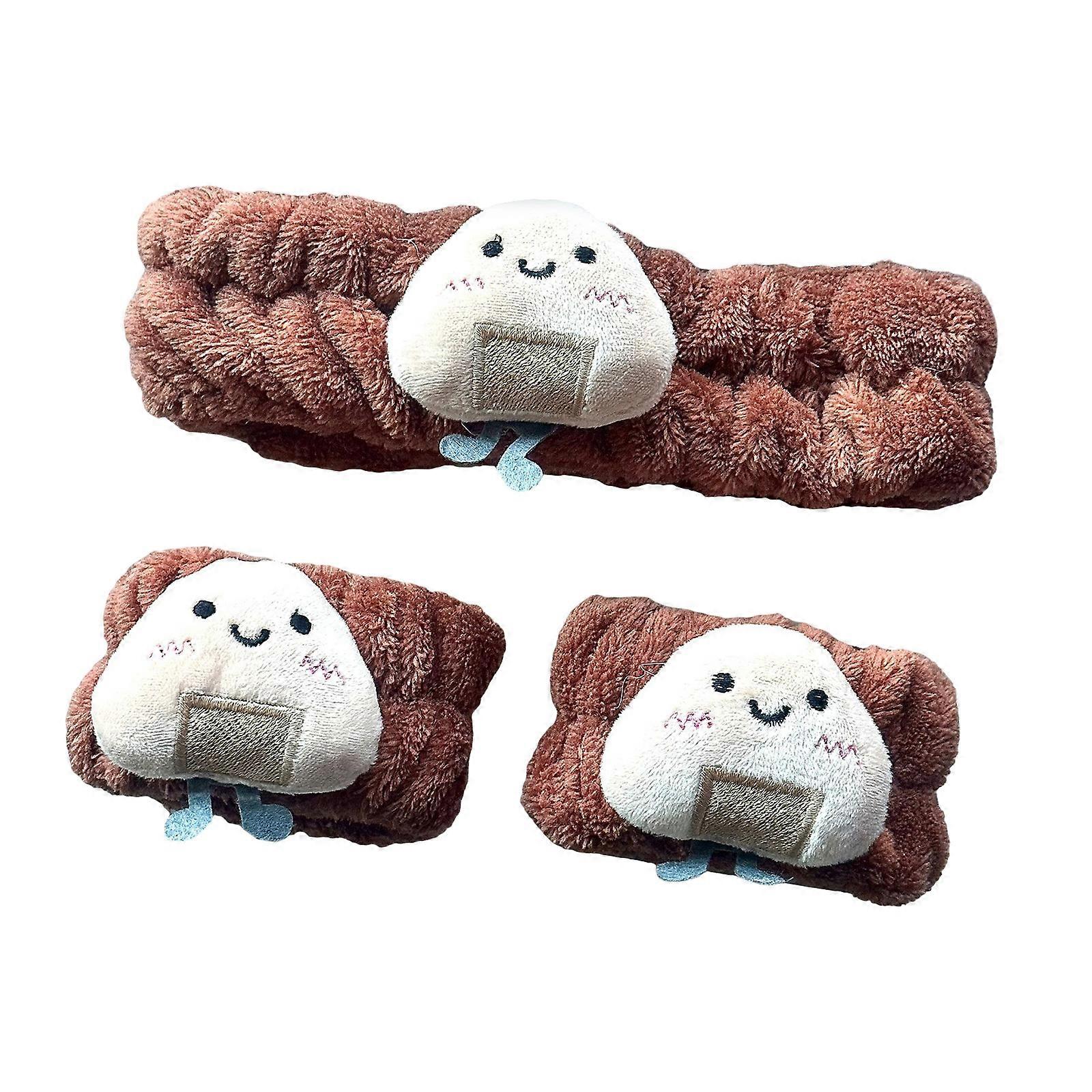 通気性のあるヘアバンドフェイスウォッシュブレスレット効果的なスキンケアとリラックスできるスパトリートメントのための快適なヘッドバンドおにぎりの手首の毛