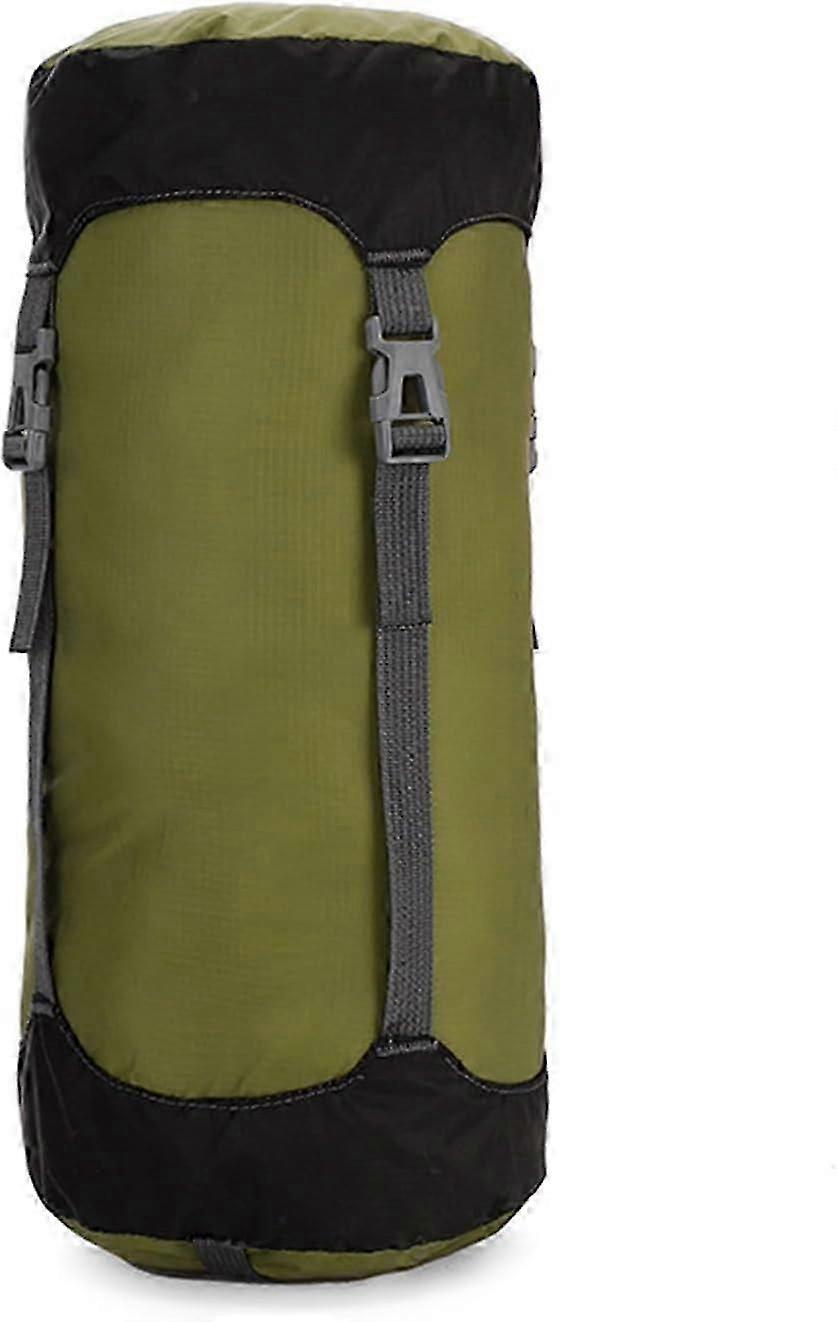 كيس ضغط لحقيبة النوم ، 18 لتر خفيفة الوزن مقاومة للماء ضغط مدمج من النايلون حقيبة تخزين ، حقيبة ضغط السفر ، أخضر