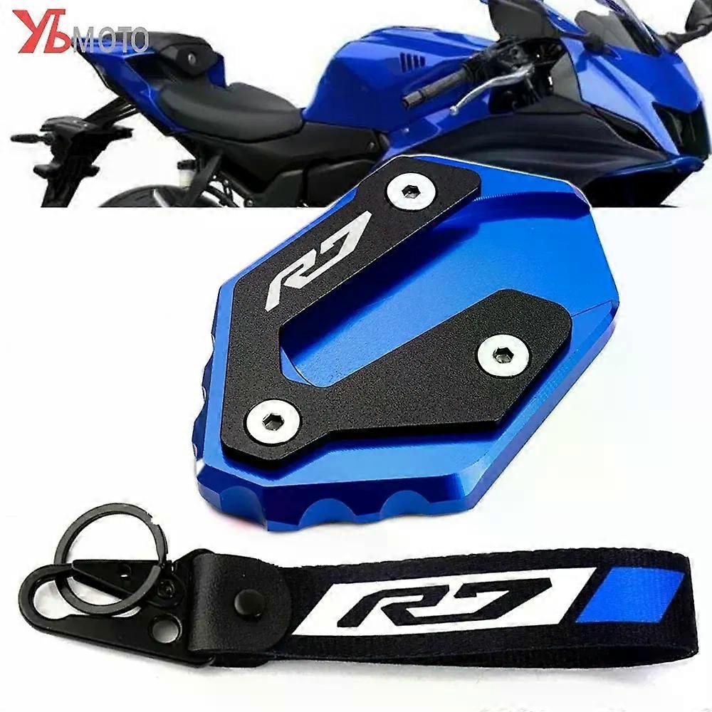 For YAMAHA R7 YZF-R7 YZF R7 R 7 2021 2022 2023 2024 motorcycle side stand foot extension pad kickstand enlargement Key chain