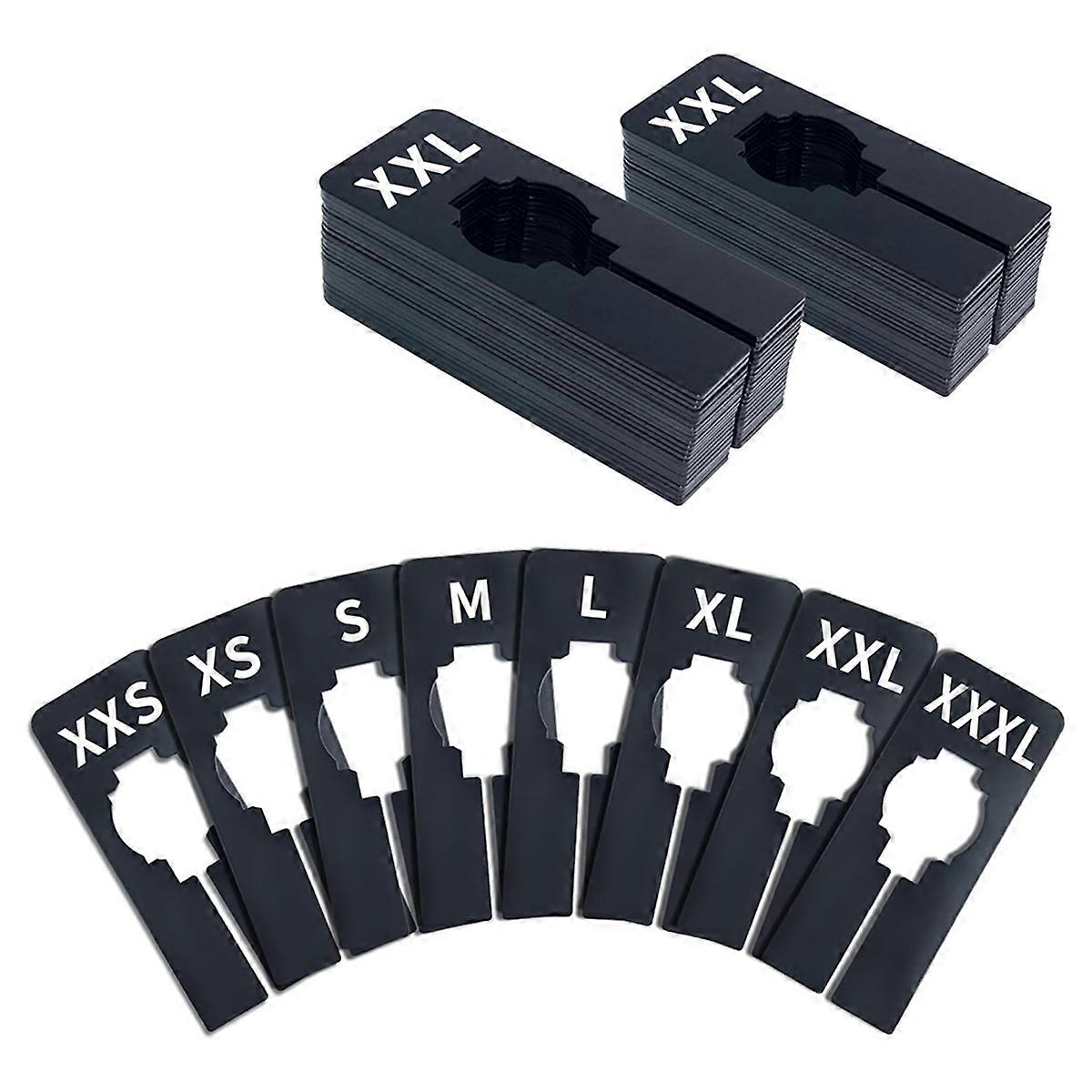 40 Pack Rectangular Black Plastic Clothing Size Closet Rack