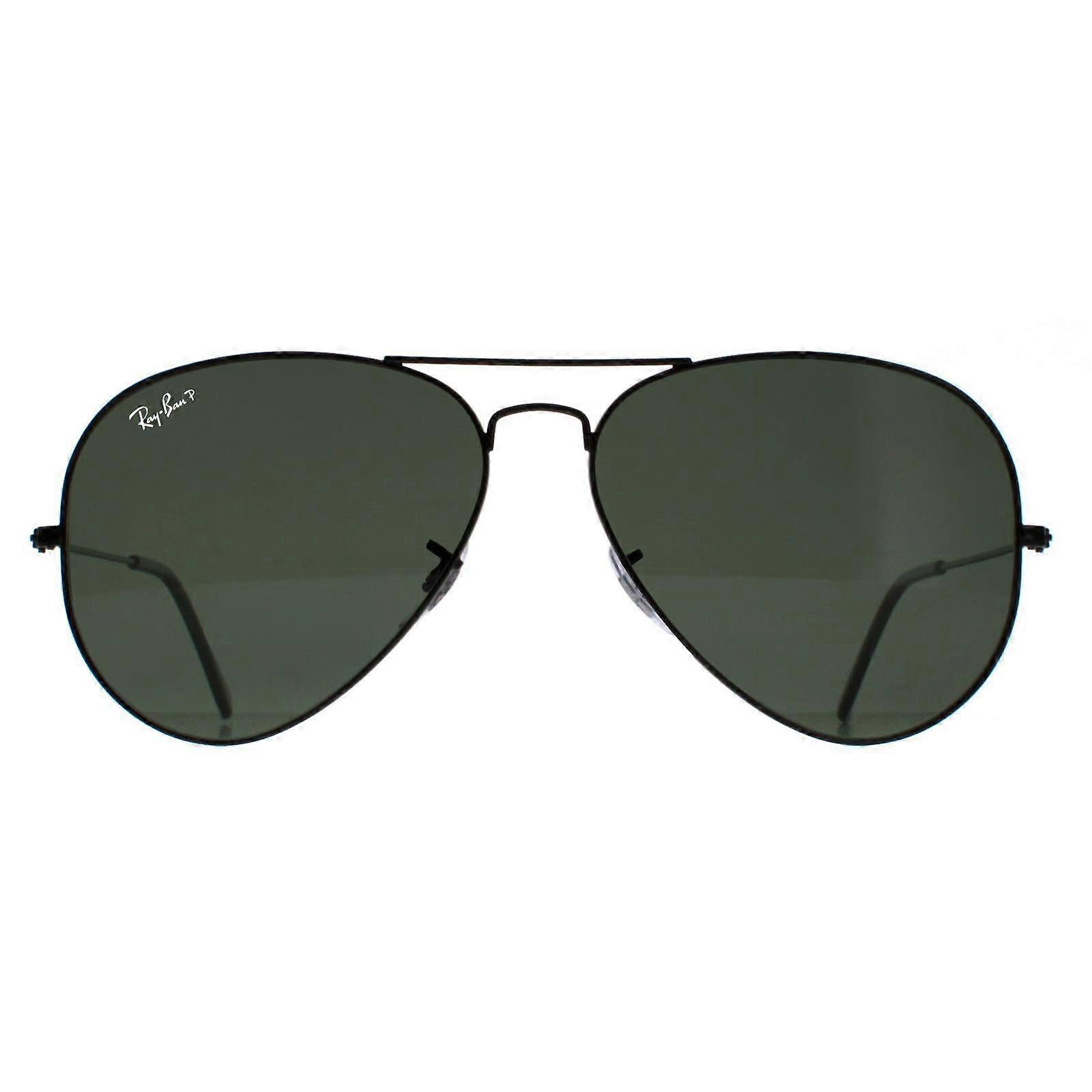 Ray-Ban 飞行员太阳镜 3025 002/58 黑色偏光