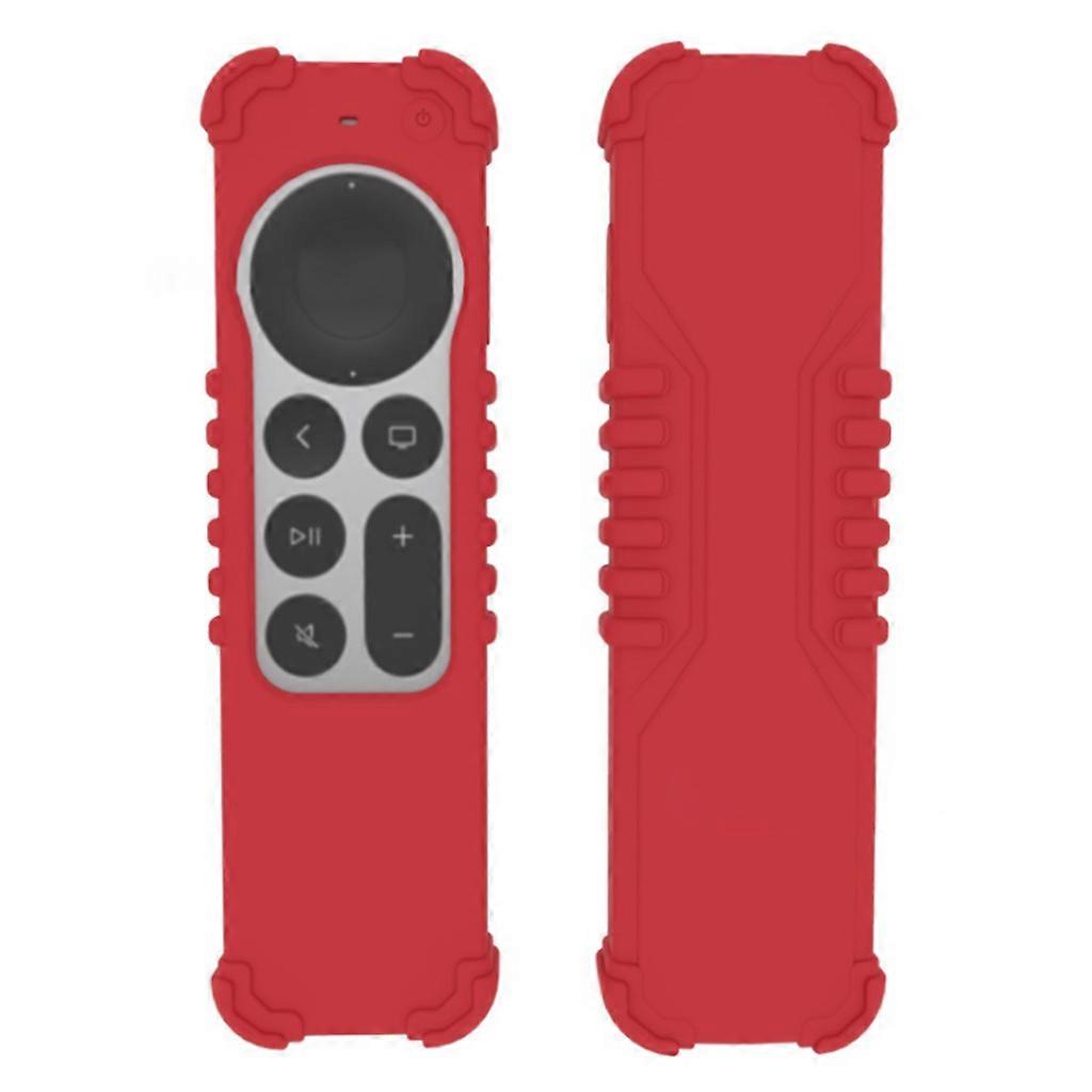 Silicone Remote Controller Drop-proof Protective for Case for TV4/4K Shockproof Anti-slip Soft for Case Cover  red