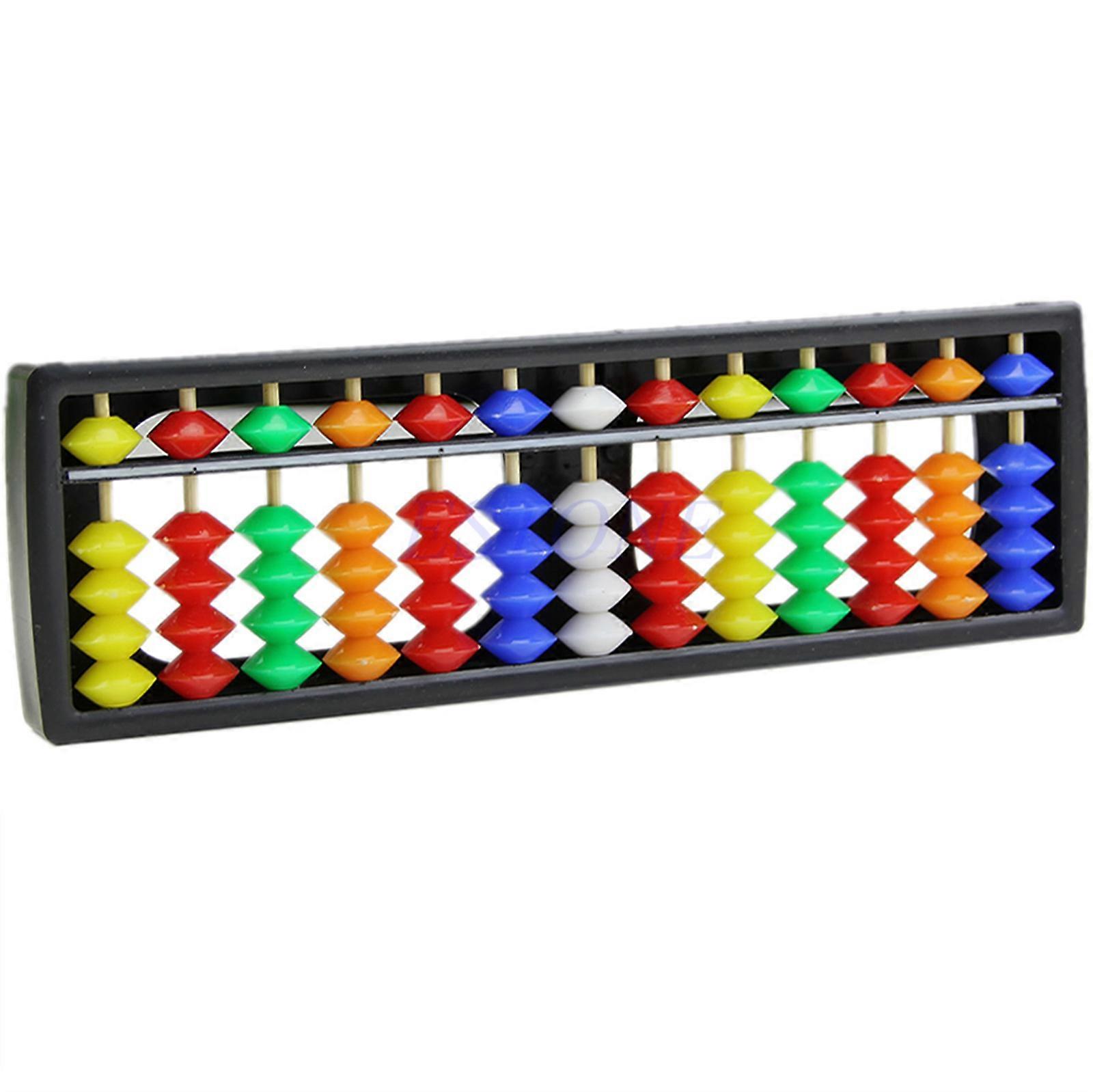 Portable Arithmetic Soroban for w/ Colorful Beads Mathematics Calculate Tool Aba  Multicolor