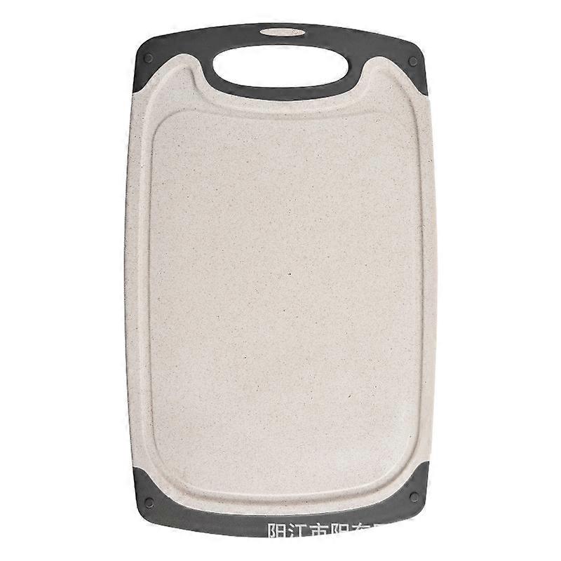 Premium Cutting Board With Handle 15 X 10 Inches Beige and Black Non-Slip Edges