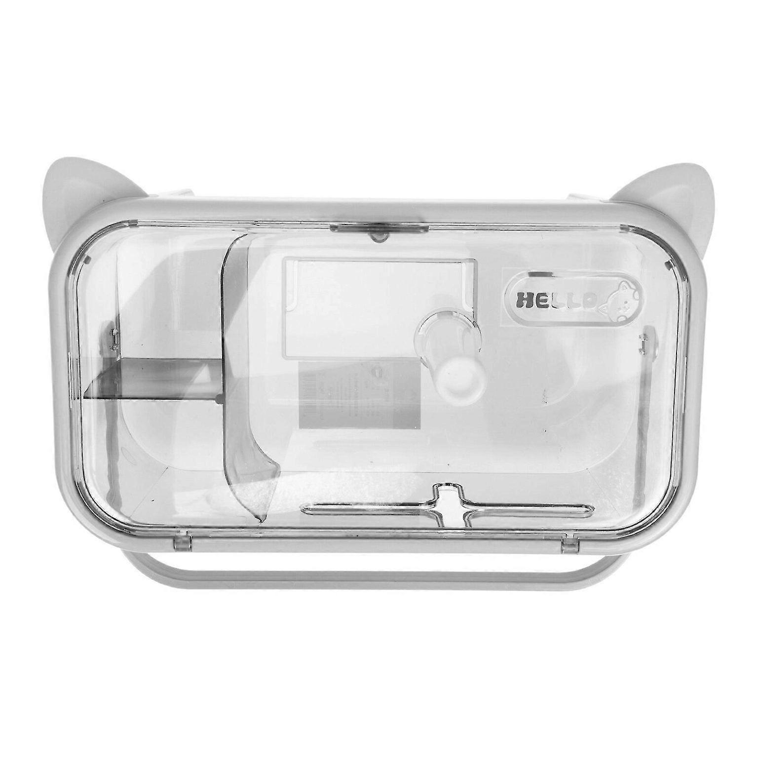 Stylish Wall-Mounted Tissue Holder - Multi-Functional Grey PET Tissue Box for Home & Office Decor