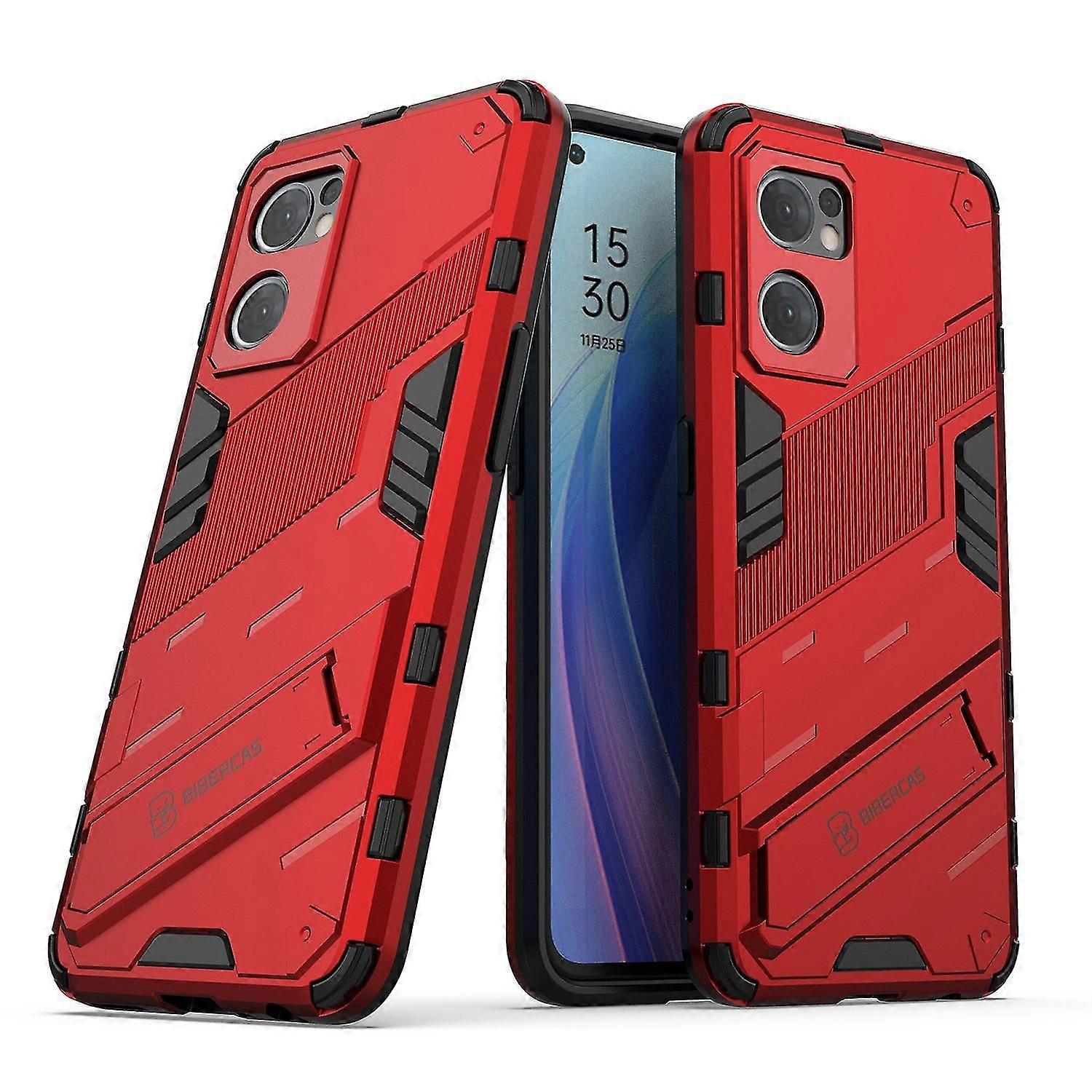 For Oppo Reno7 5g (global) Hard Pc+soft Tphone Back Cover Protective Case With Kickphone Case