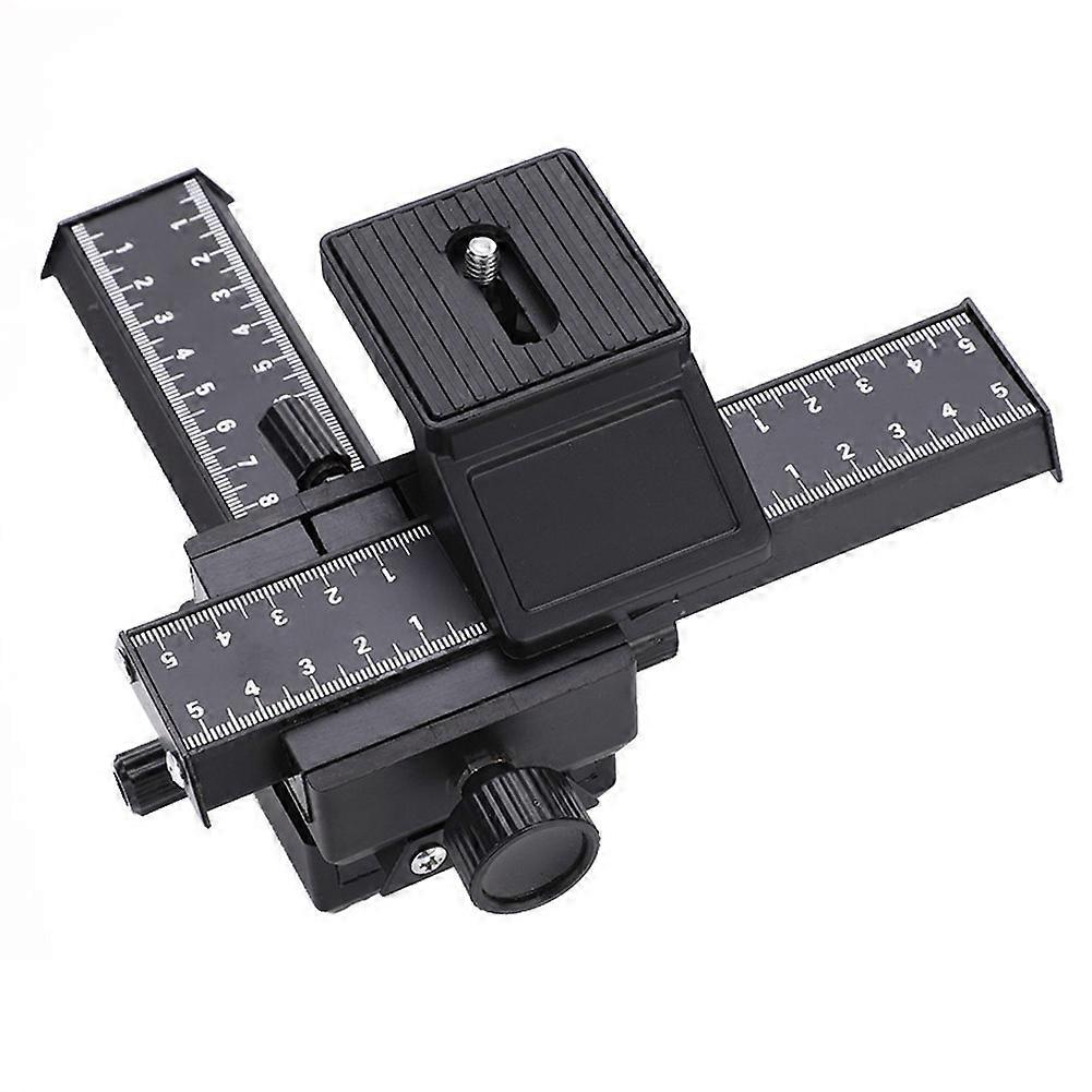 4 Way Macro Focusing Rail Slider 18x16.5x9cm Black with 1/4" Screw