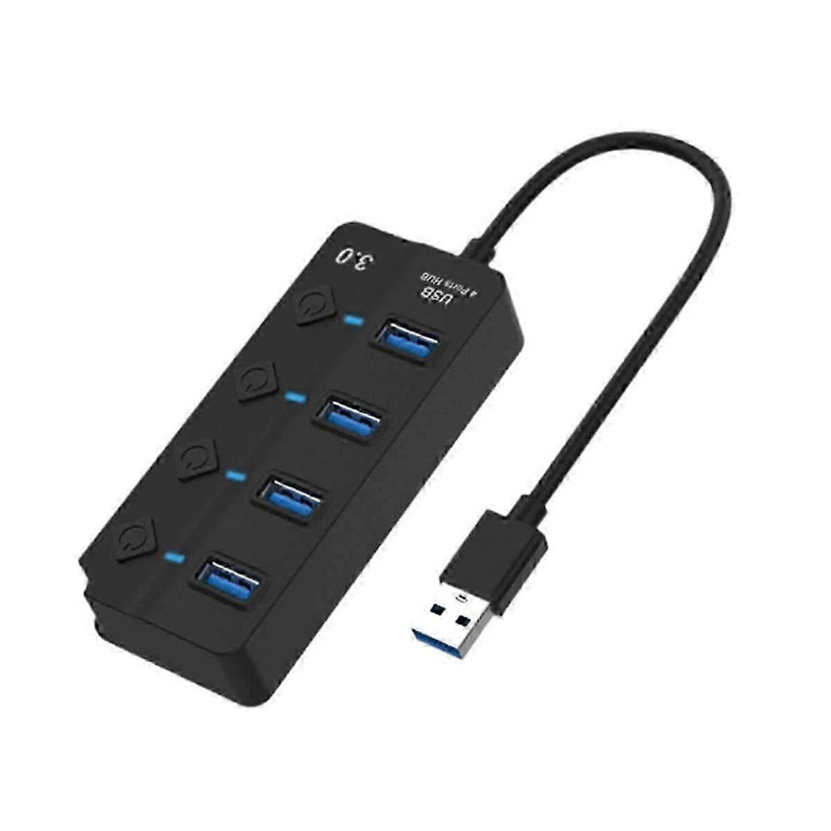 Switch Hub3.0 Splitter Hub Port Expander USB Computer Splitter 4 Port 3.0 Hub