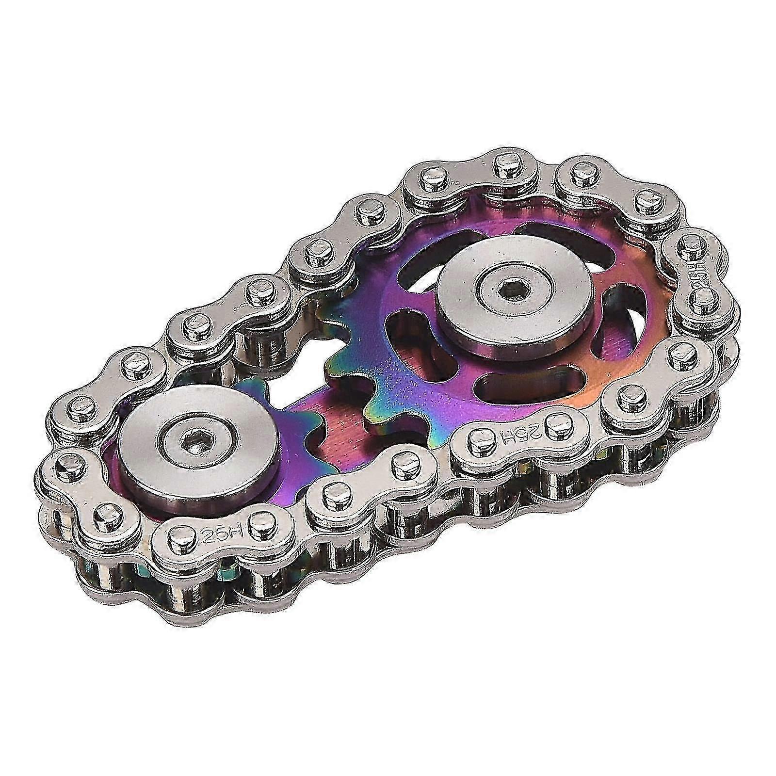 New 2023 Hot Stainless Steel Sprocket Fidgets Chain Fidget Cube Gears Linkage Bike Chain Novelty Fidget Block Kinetic Desk Toy