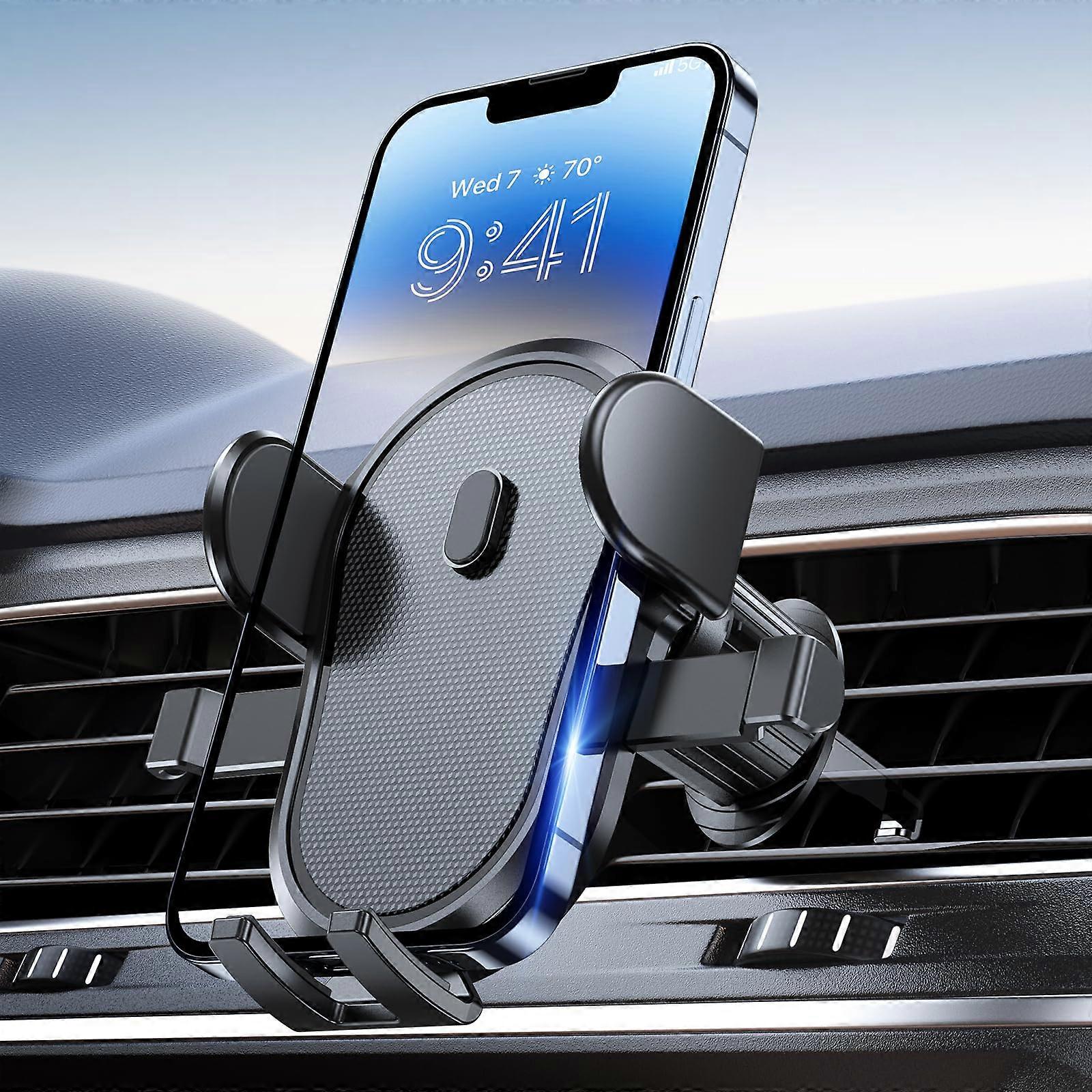 Car Ventilation Phone Holder, Universal Mobile Phone Holder with Upgraded Clip for iPhone and Android Devices