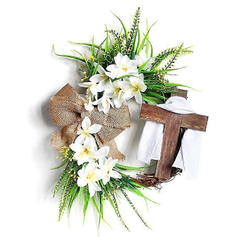 Rustic Style 35cm Easter Wreath for Front Door Decor