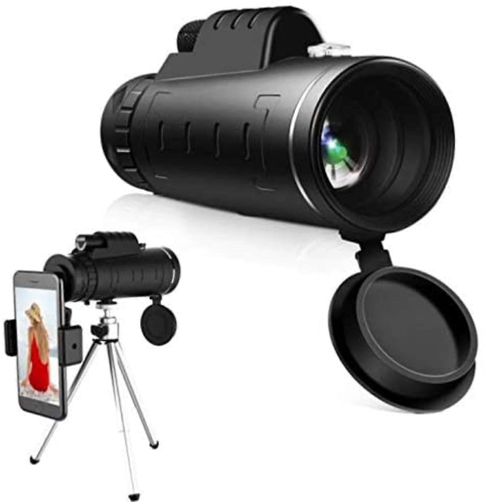 Digital Telescope Gift Monocular Telescope, 12X50 High Power HD Monocular with Smartphone Holder & Tripod - [Upgrade] Monocular with Durabl