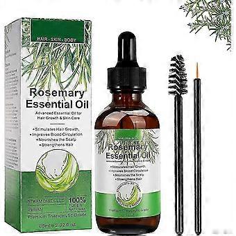 60ml rozemarijnolie voor haargroei & huidverzorging - 100% pure biologische rozemarijn etherische olie voor wenkbrauw en wimper