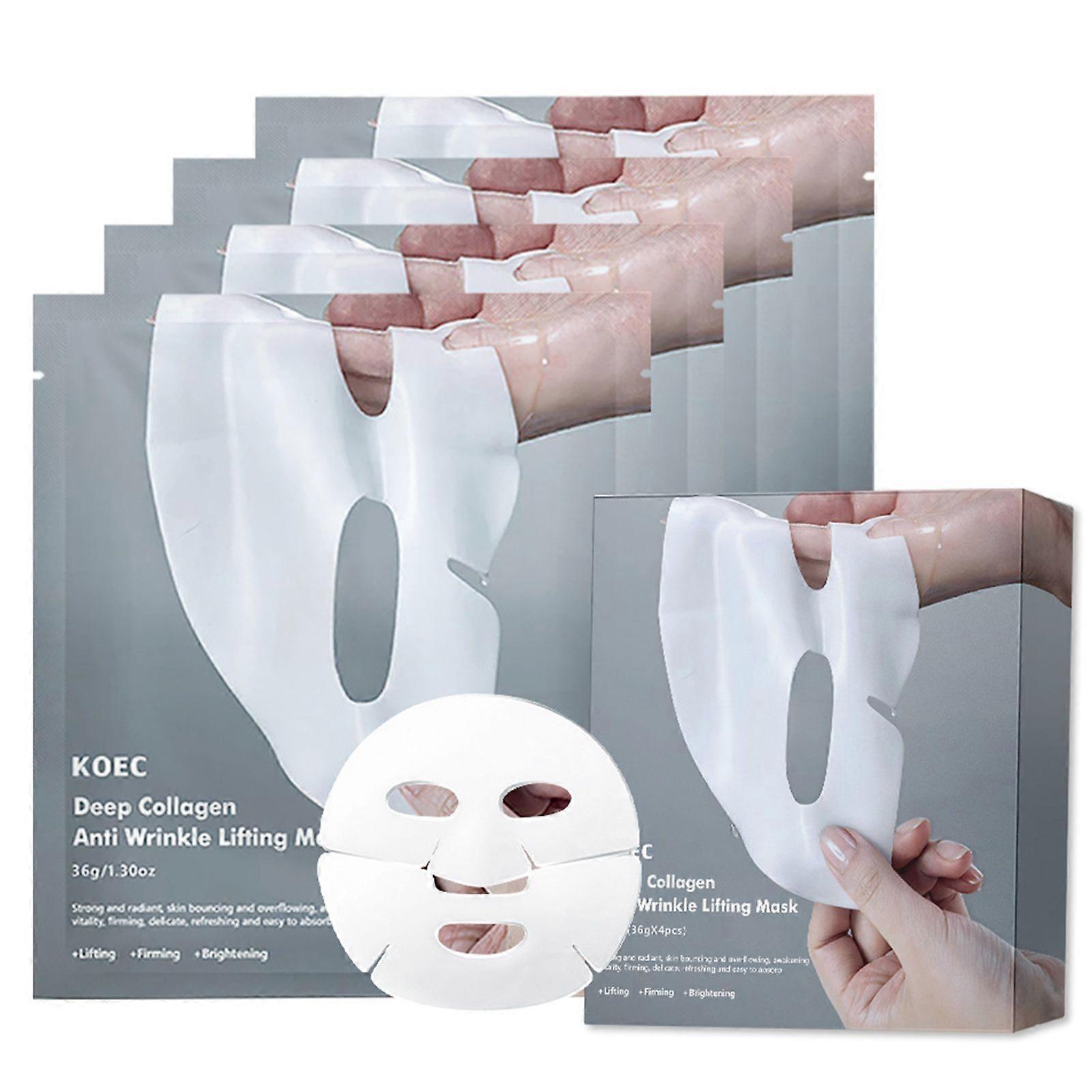 4-Pack Deep Collagen Overnight Mask Anti-Wrinkle Firming Treatment Sleeping Mask Bio-collagen Sheet Face Overnight Masks