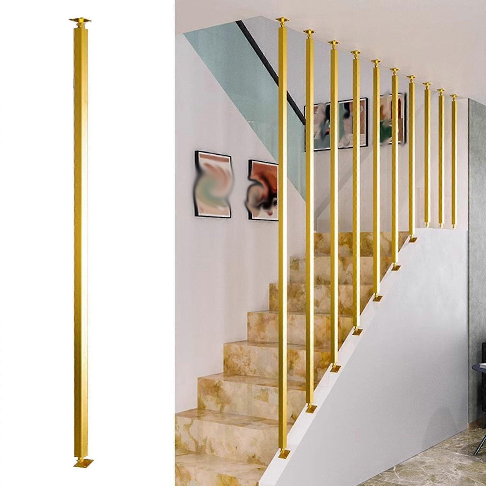 Stair Spindles with Adjustable Metal Bracket, Metal Balusters for Slope Staircases