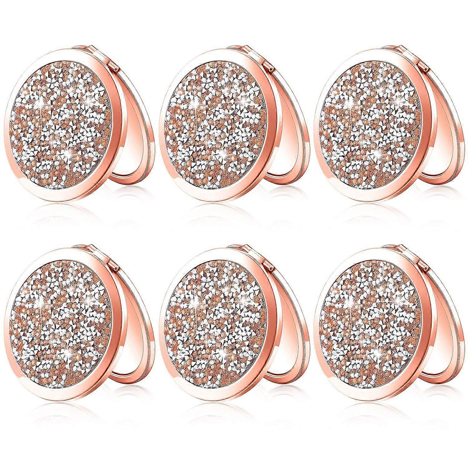 6Pcs Magnifying Compact Cosmetic Mirror
