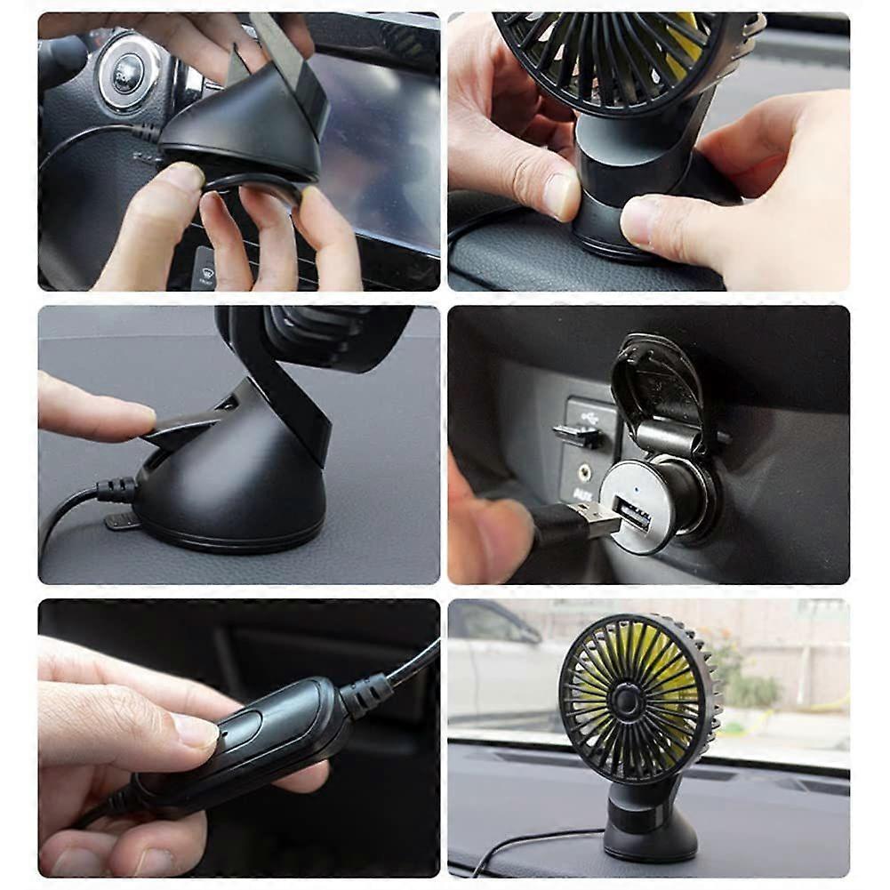 360 Rotatable USB Powered Strong Wind Desk Fan