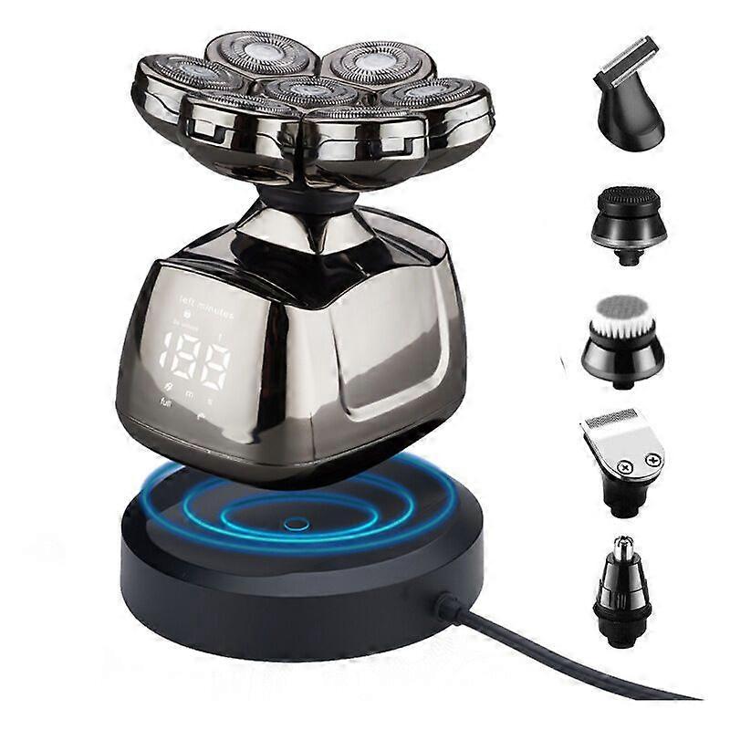 Electric Shavers for Men, 6 in 1 7D Rotary Head Shavers Beard Trimmer Cordless Rechargeable Shaver Shaving