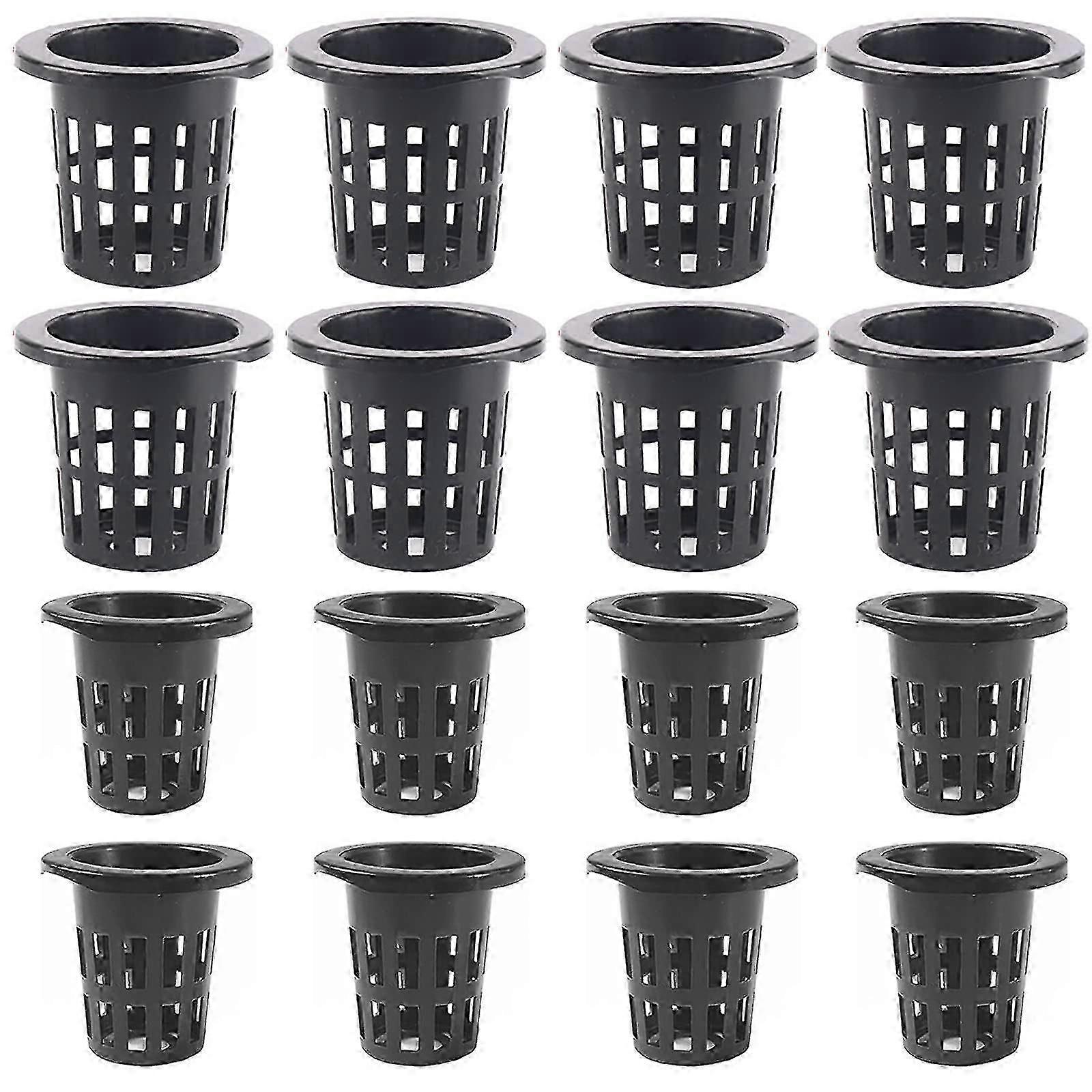 40pcs garden net cups, hydroponics net pots garden slotted mesh net cups plant nursery pots round bucket basket
