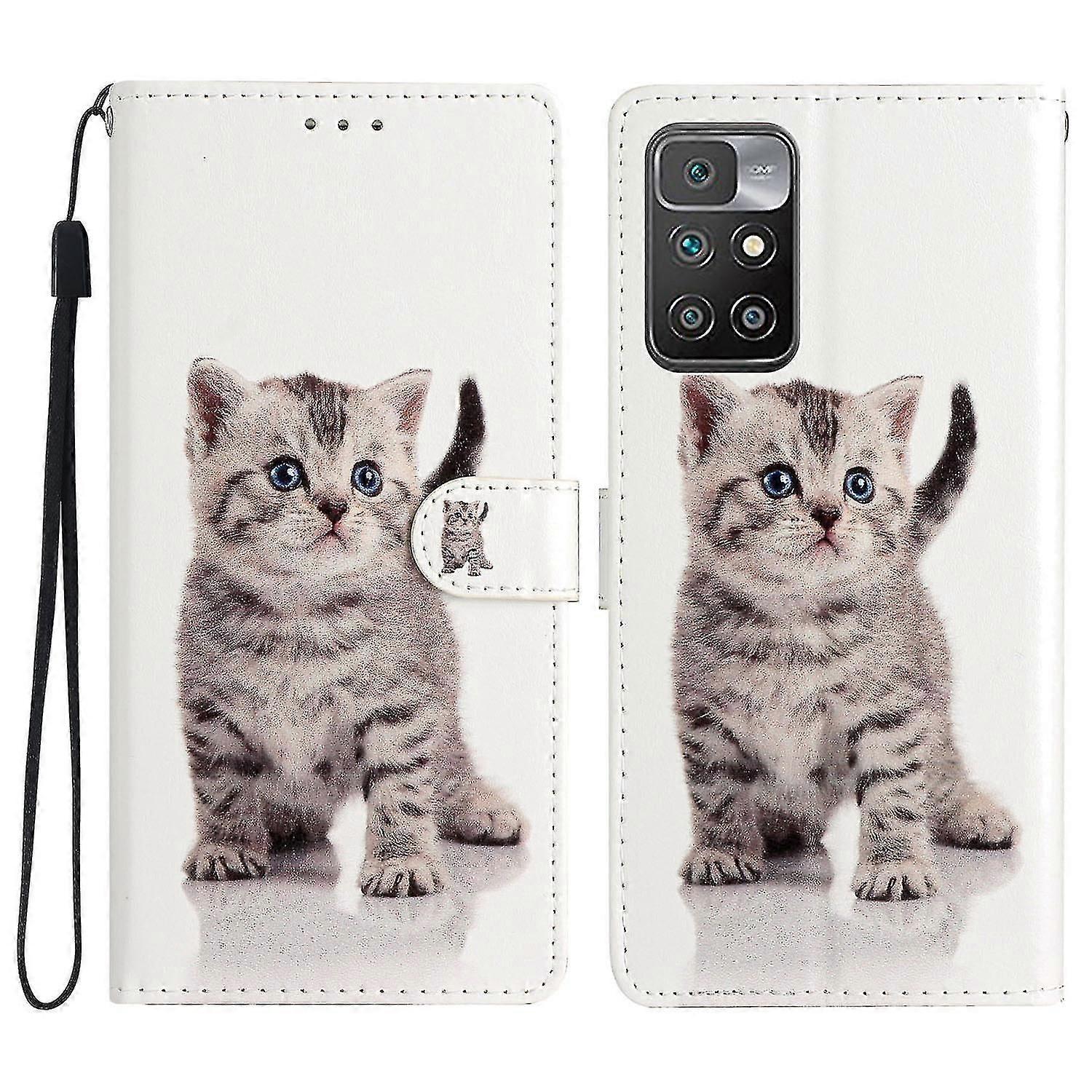 For Xiaomi Redmi 10 2022 4g / Redmi 10 4g (2021) / Redmi 10 Prime / Redmi Note 11 4g (mediatek) Pattern Printing Wallet Case Pu Leather Stand  Magneti