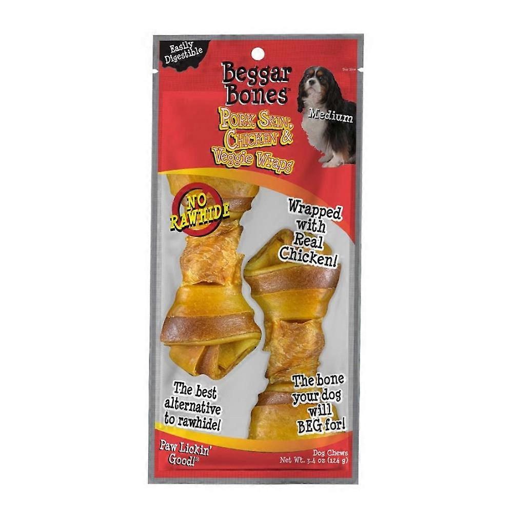 مالح رئيس عظام المتسول جلد لحم الخنزير ، الدجاج والخضروات لفائف ، 1 كل عبوة / 2 ، وسط