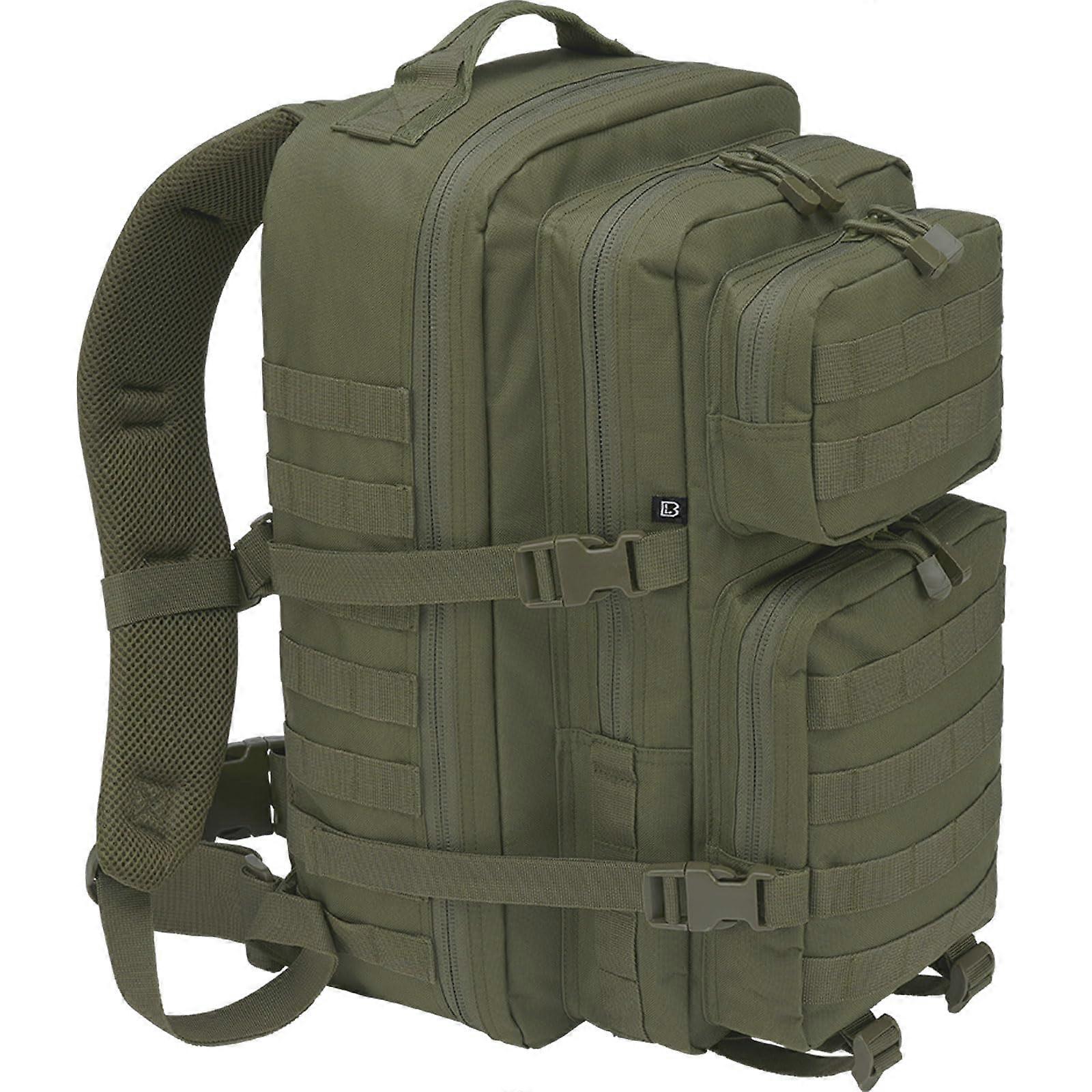Assault Backpack 40-Liter Olive Durable Water-Resistant, MOLLE/D-Ring, Adjustable Padded Straps, Multi-Functional Pack